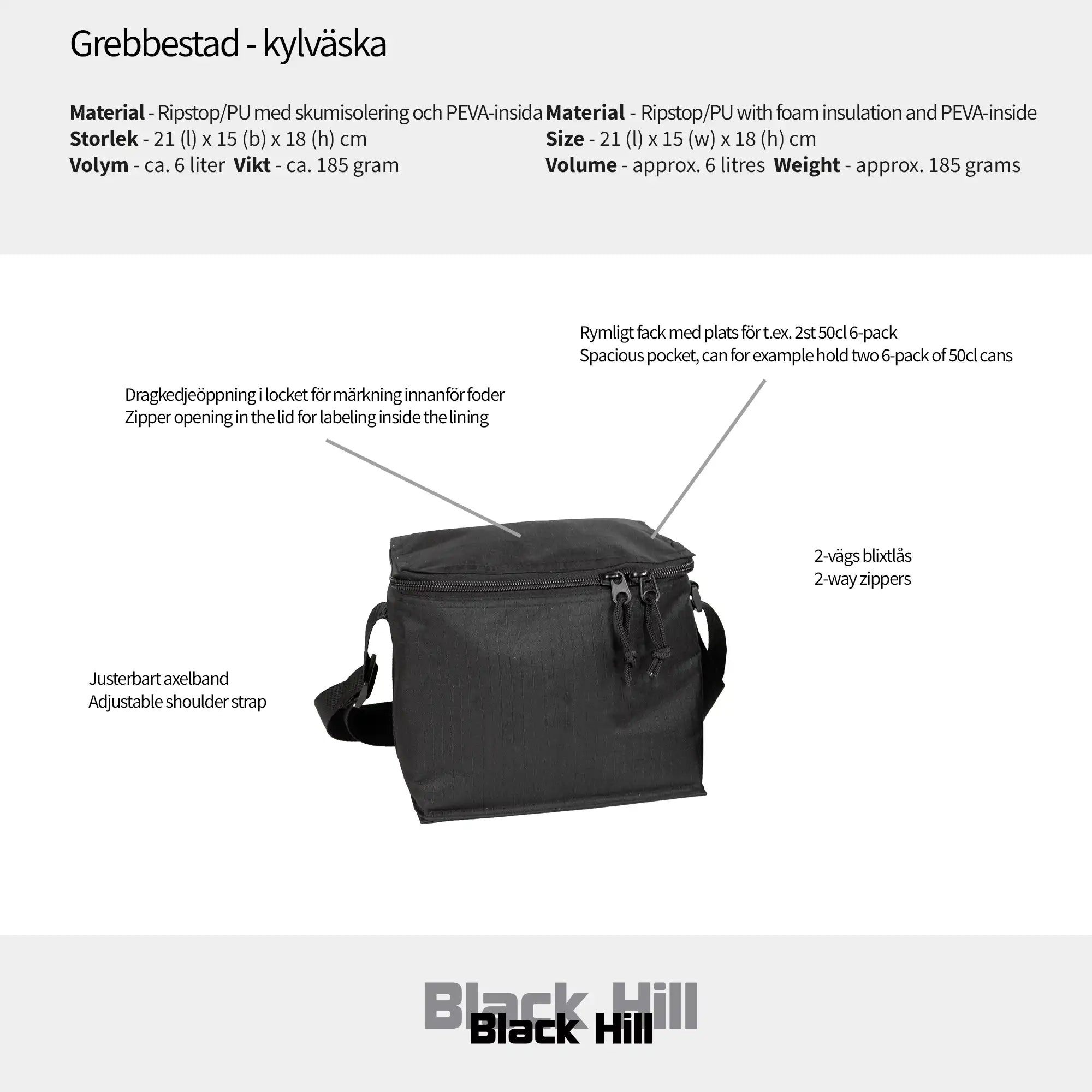 Black Hill - Grebbestad - kylväska #Färg_Svart