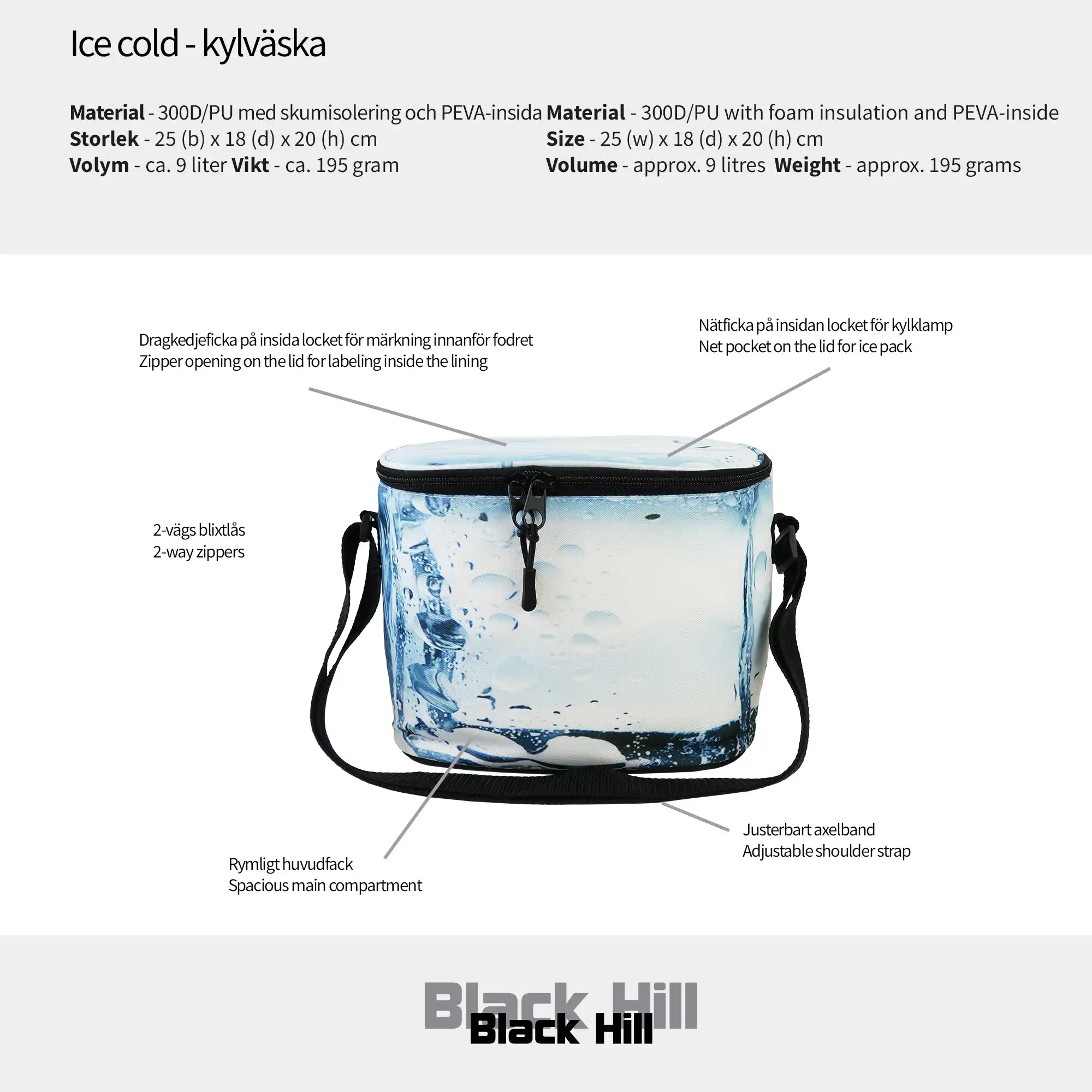 Black Hill - Ice cold - kylväska #Färg_Blå/blåmelange