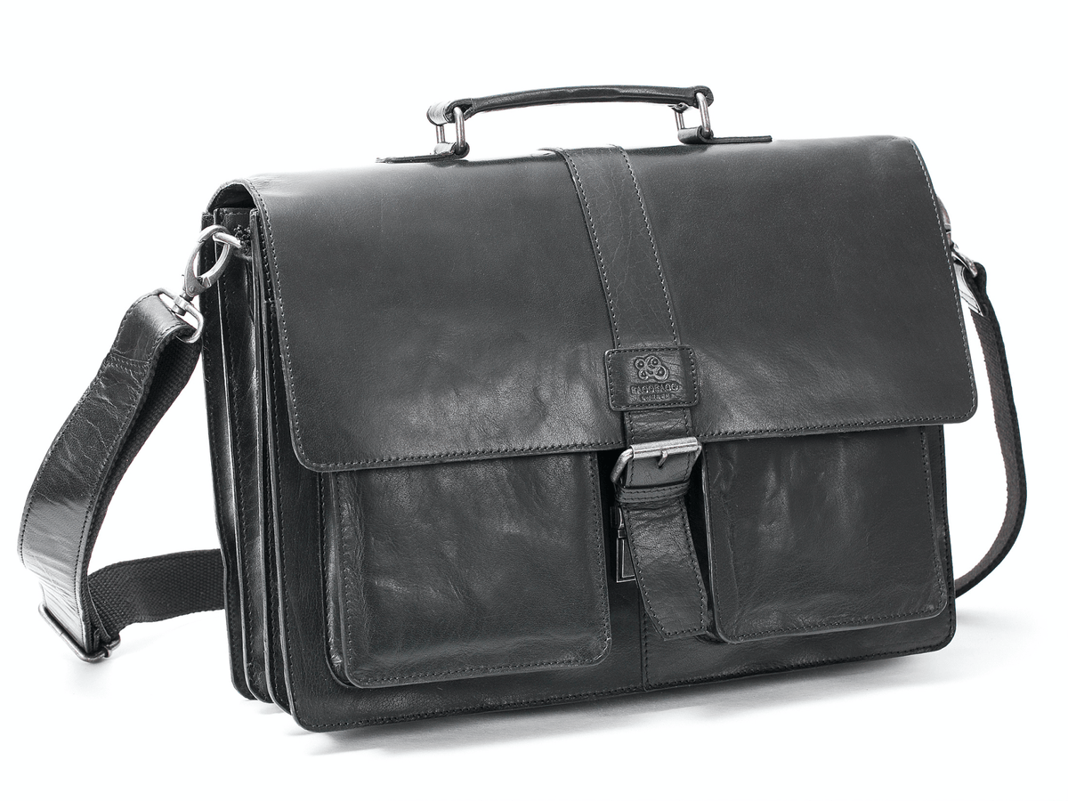 Baoobaoo - Briefcase 15, 3-fack Portfölj #Färg_Svart