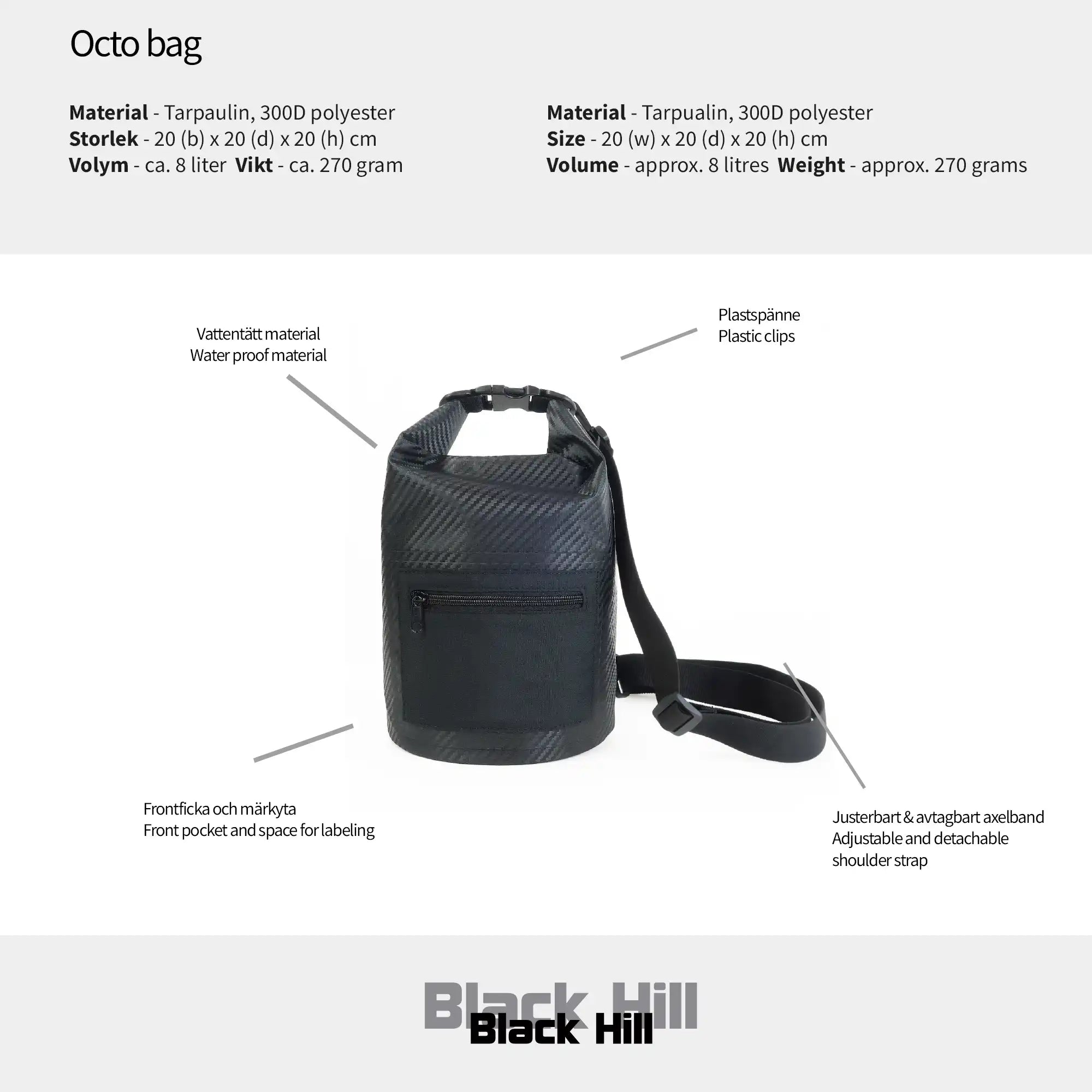 Black Hill - Octo bag - väska #Färg_Svart