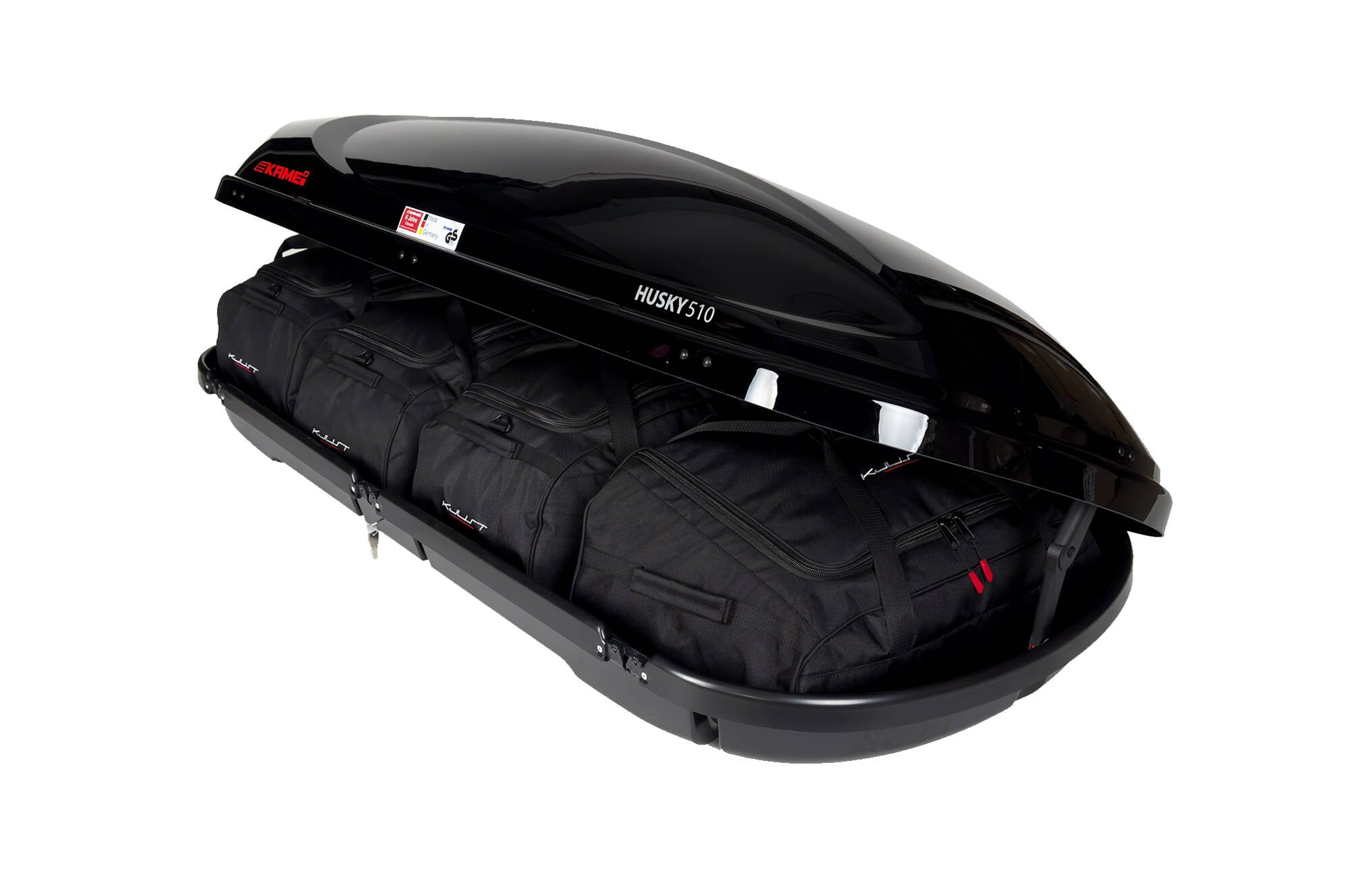 KAMEI HUSKY 510 4-delars väskset för takbox #färg_Svart