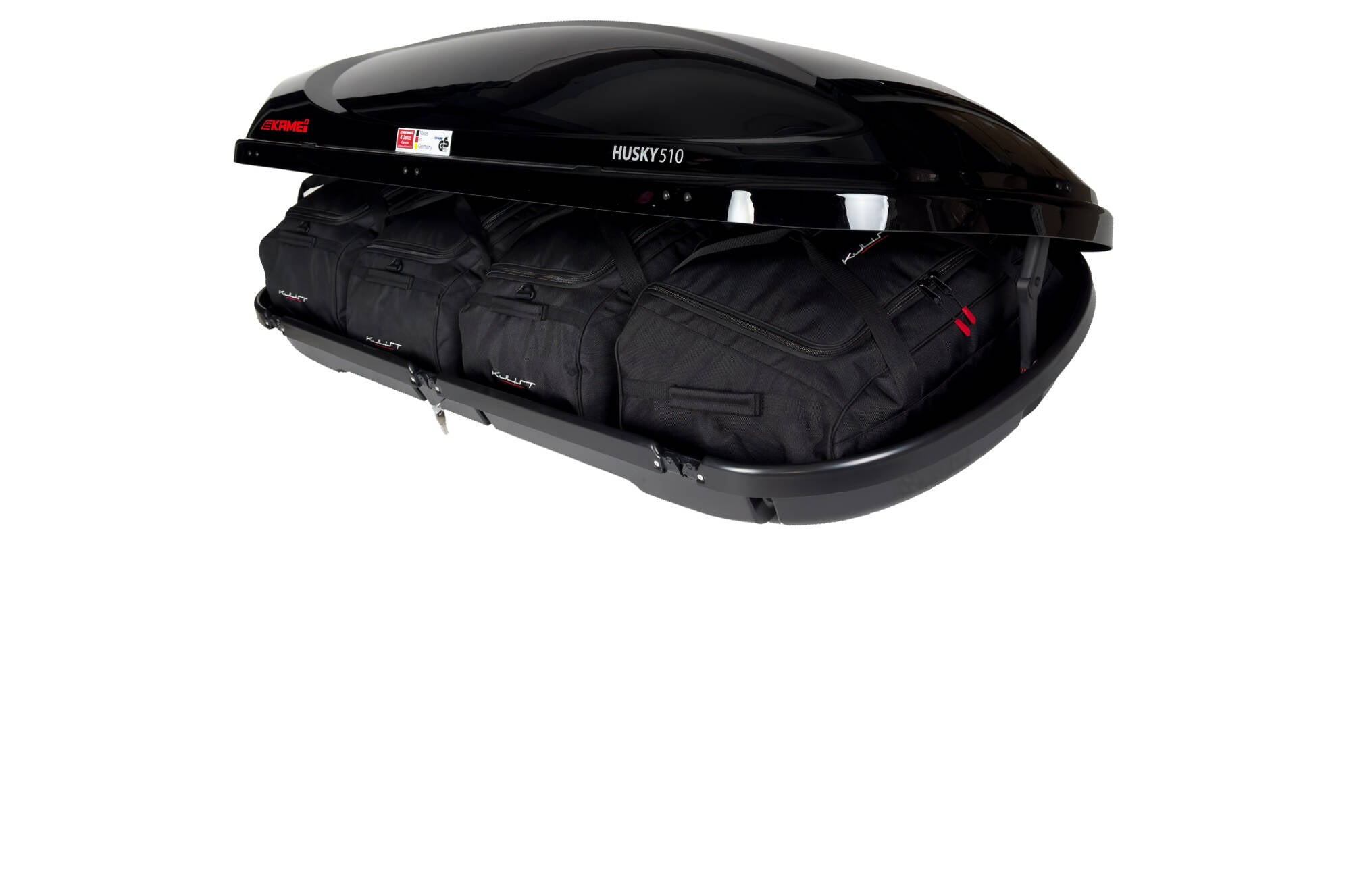 KAMEI HUSKY 510 4-delars väskset för takbox #färg_Svart