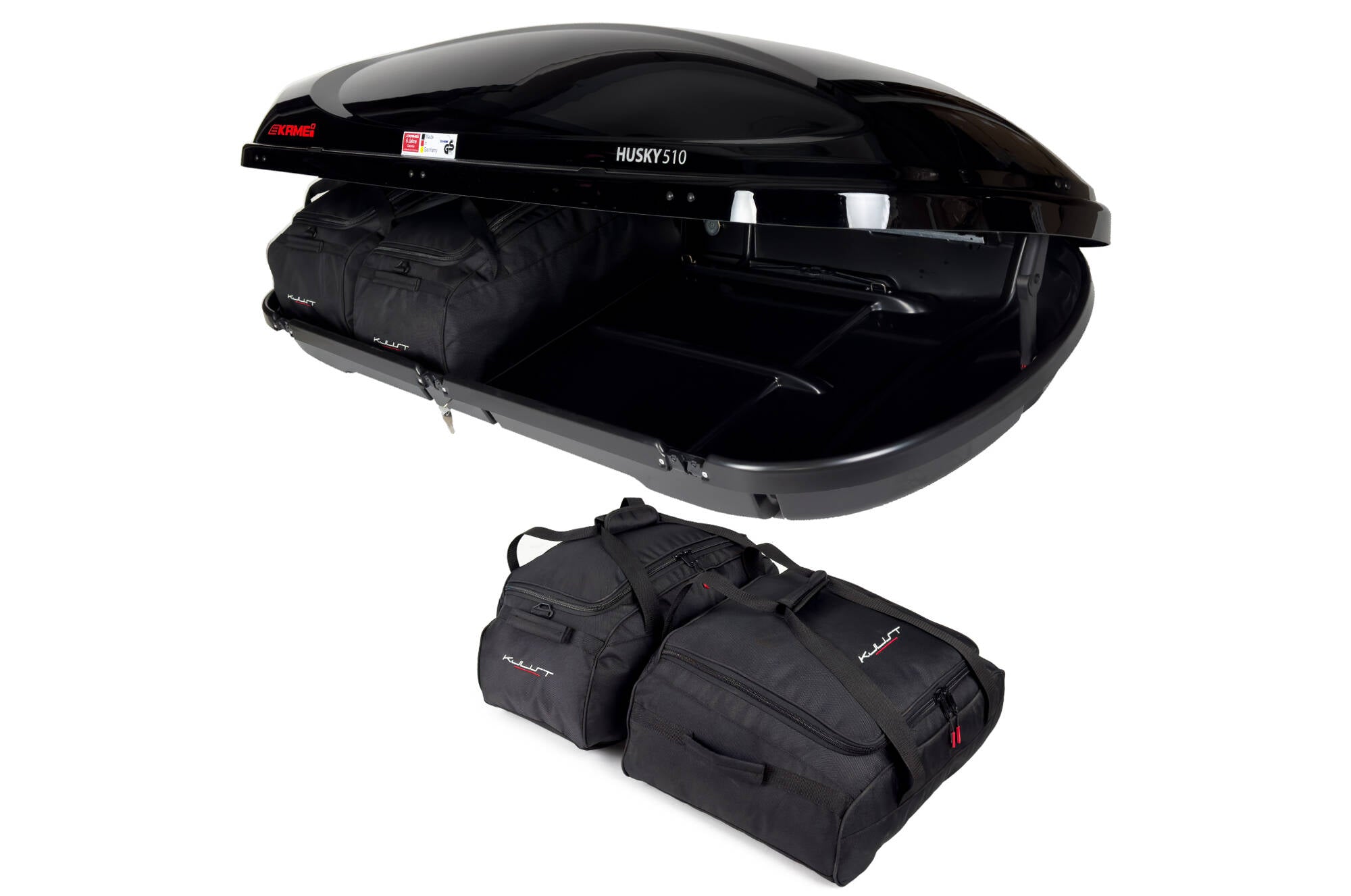 KAMEI HUSKY 510 4-delars väskset för takbox #färg_Svart