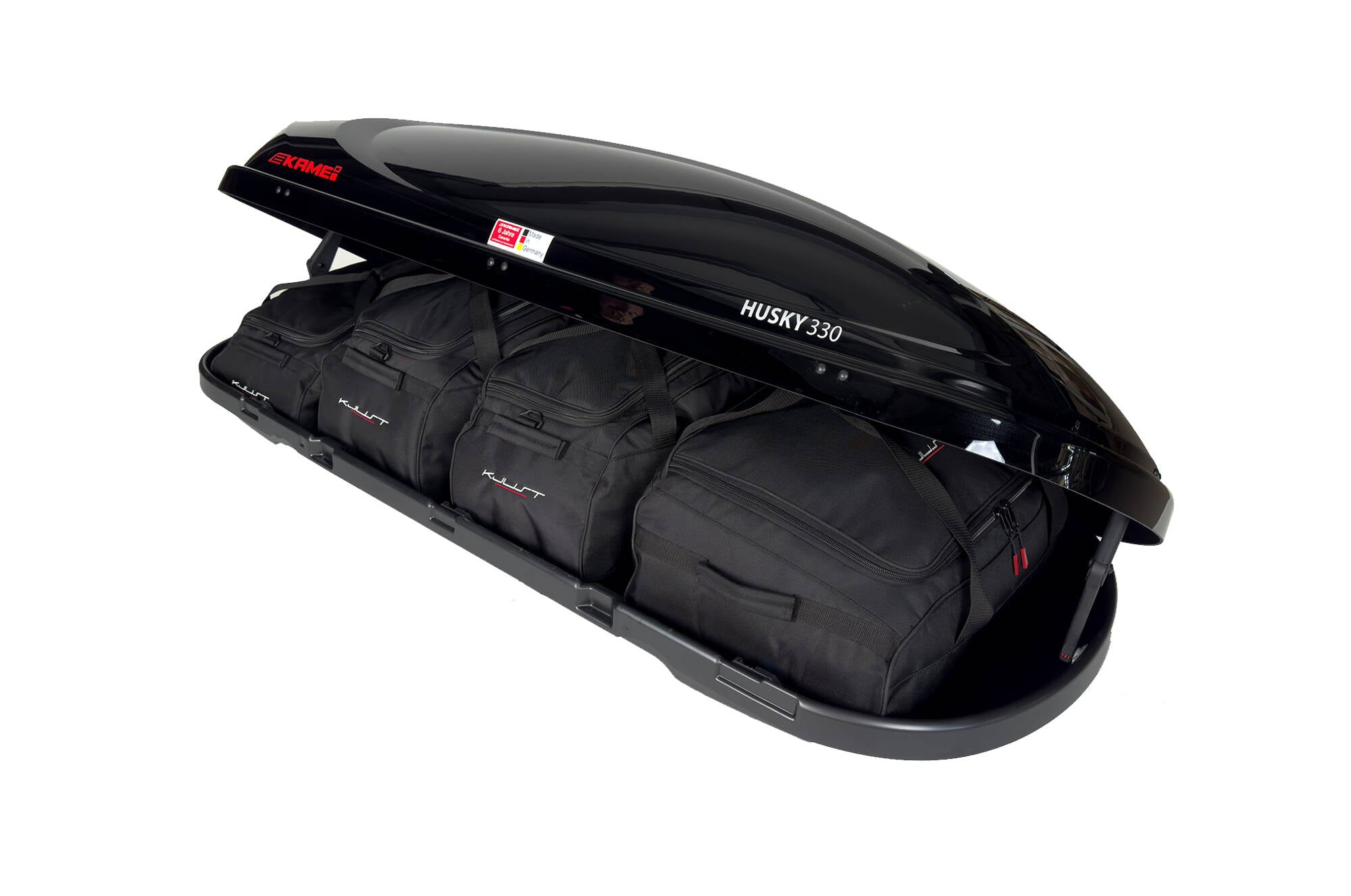 KAMEI HUSKY 330 4-delars väskset för takbox #färg_Svart