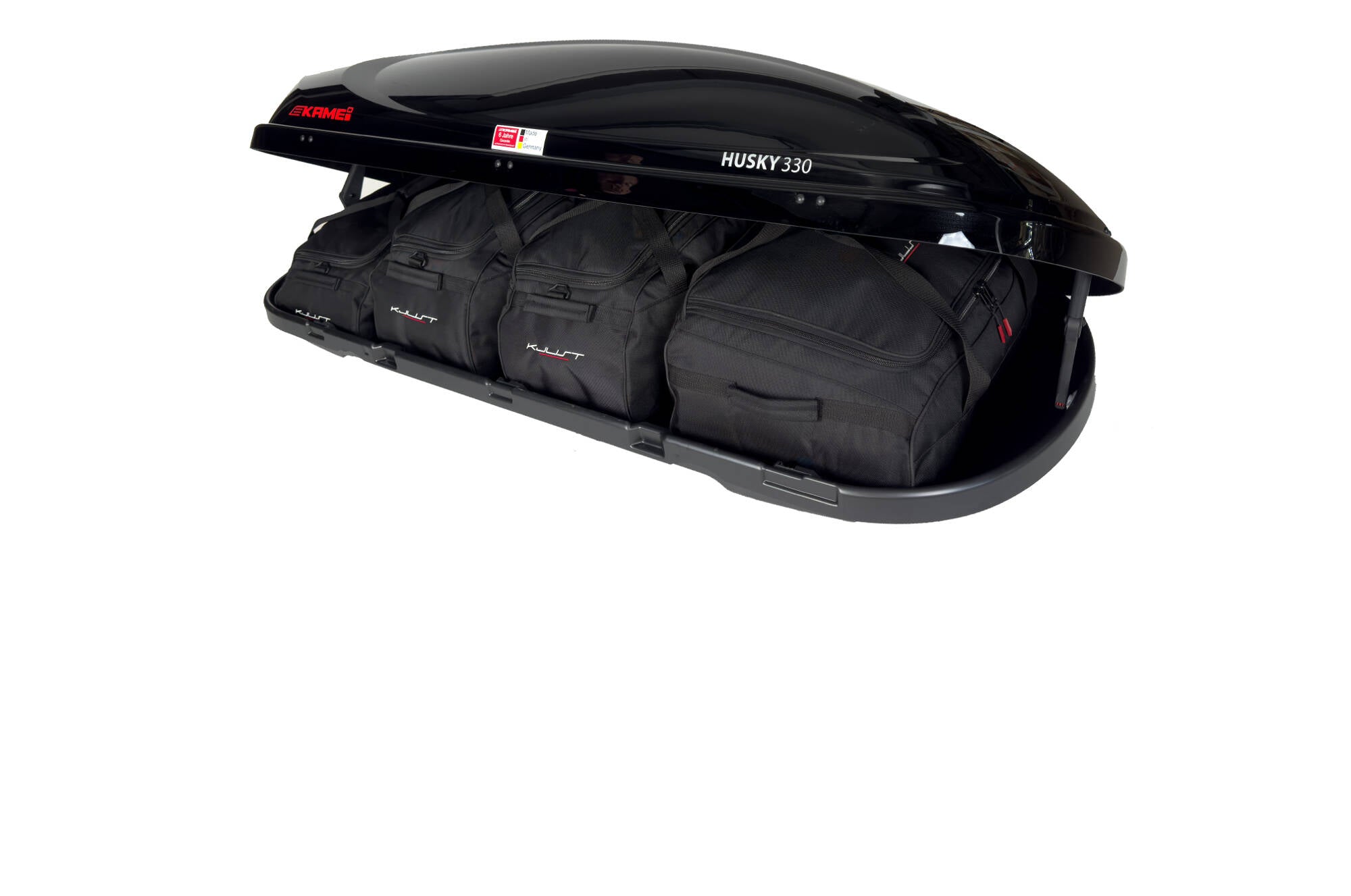 KAMEI HUSKY 330 4-delars väskset för takbox #färg_Svart