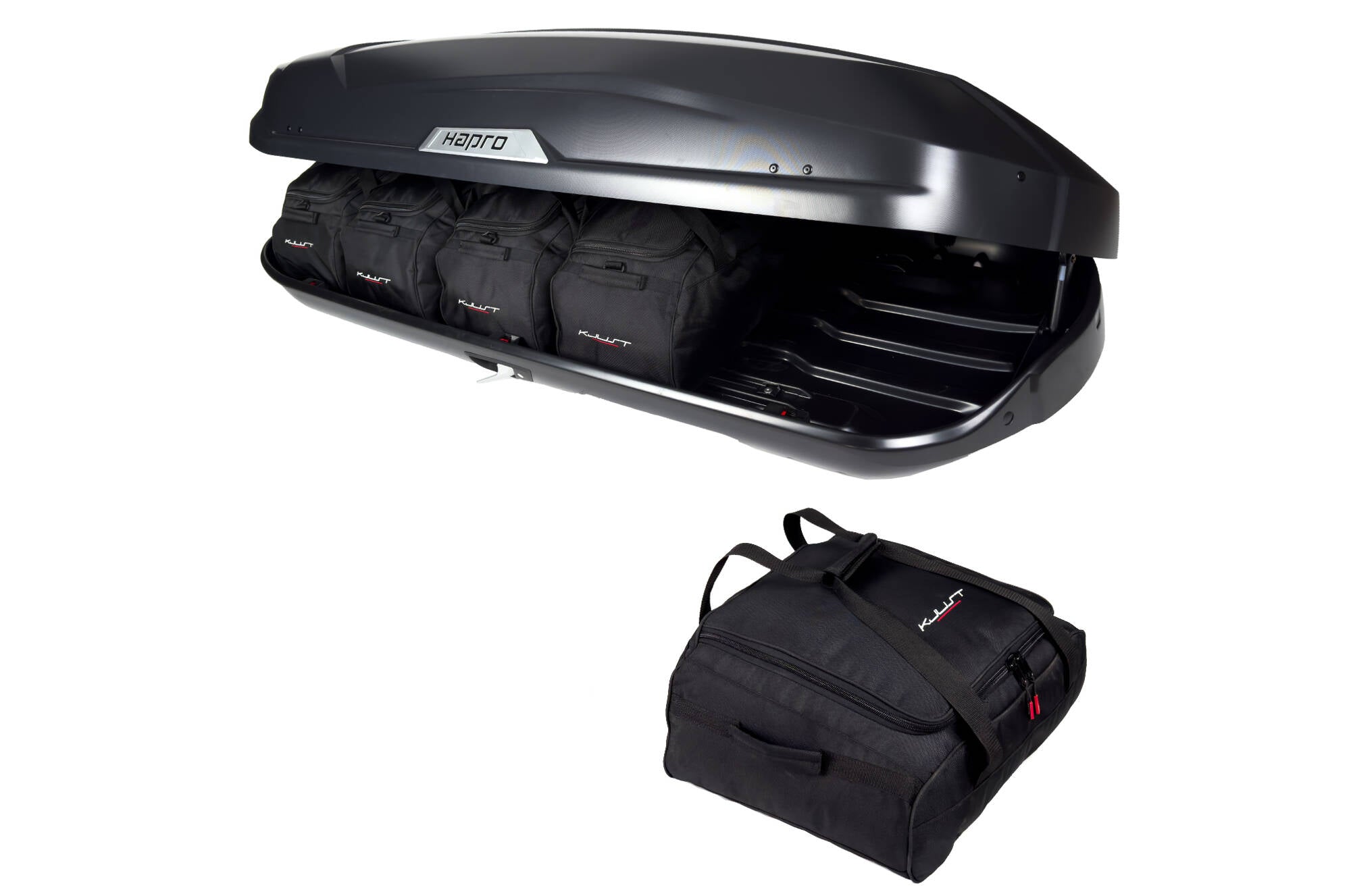 HAPRO TRIVOR 560 5-delars väskset för takbox #färg_Svart