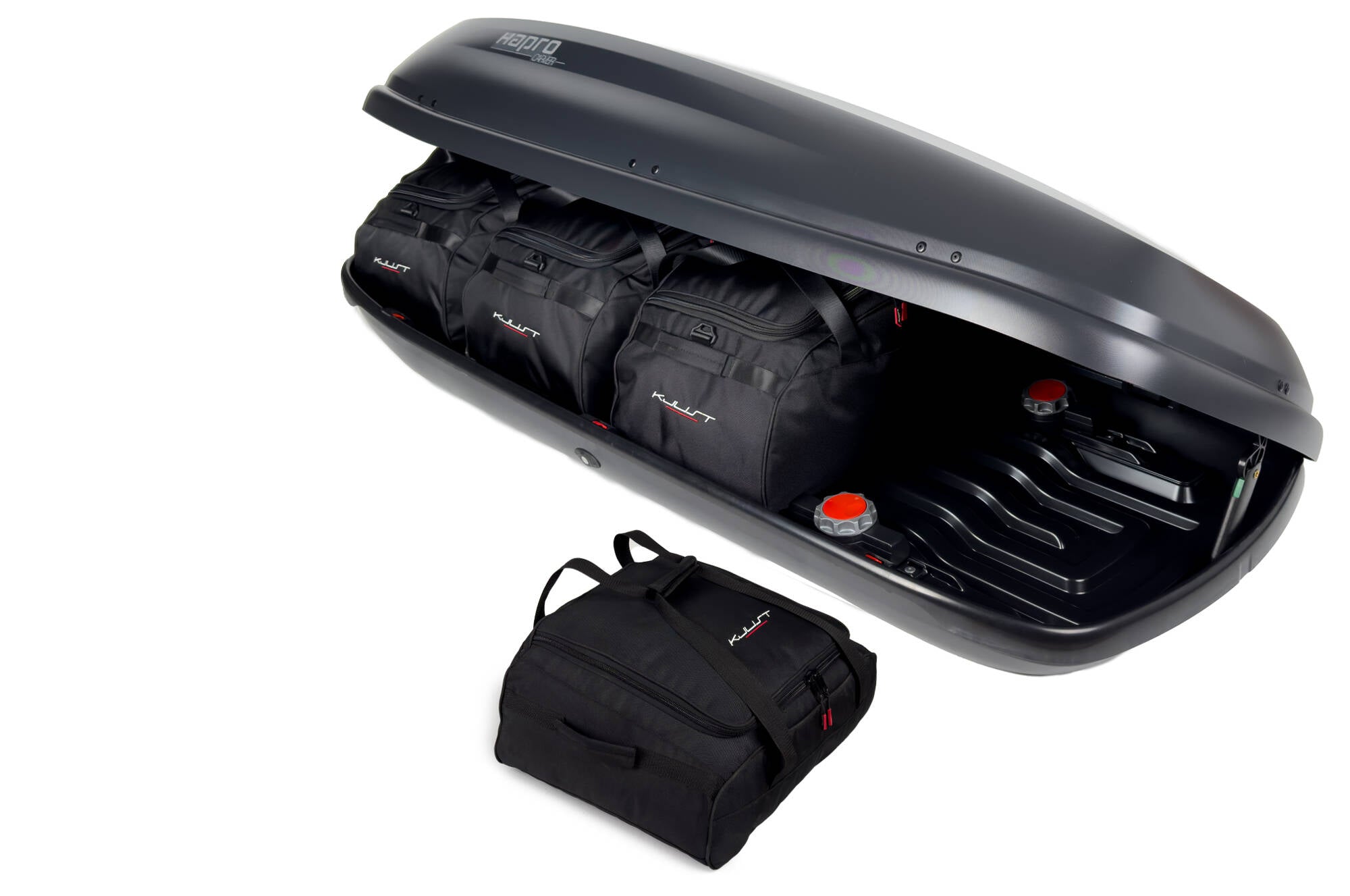 HAPRO CARVER 430 4-delars väskset för takbox #färg_Svart