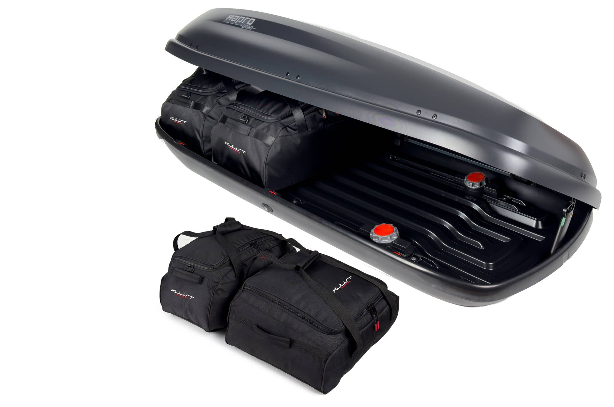 HAPRO CARVER 430 4-delars väskset för takbox #färg_Svart