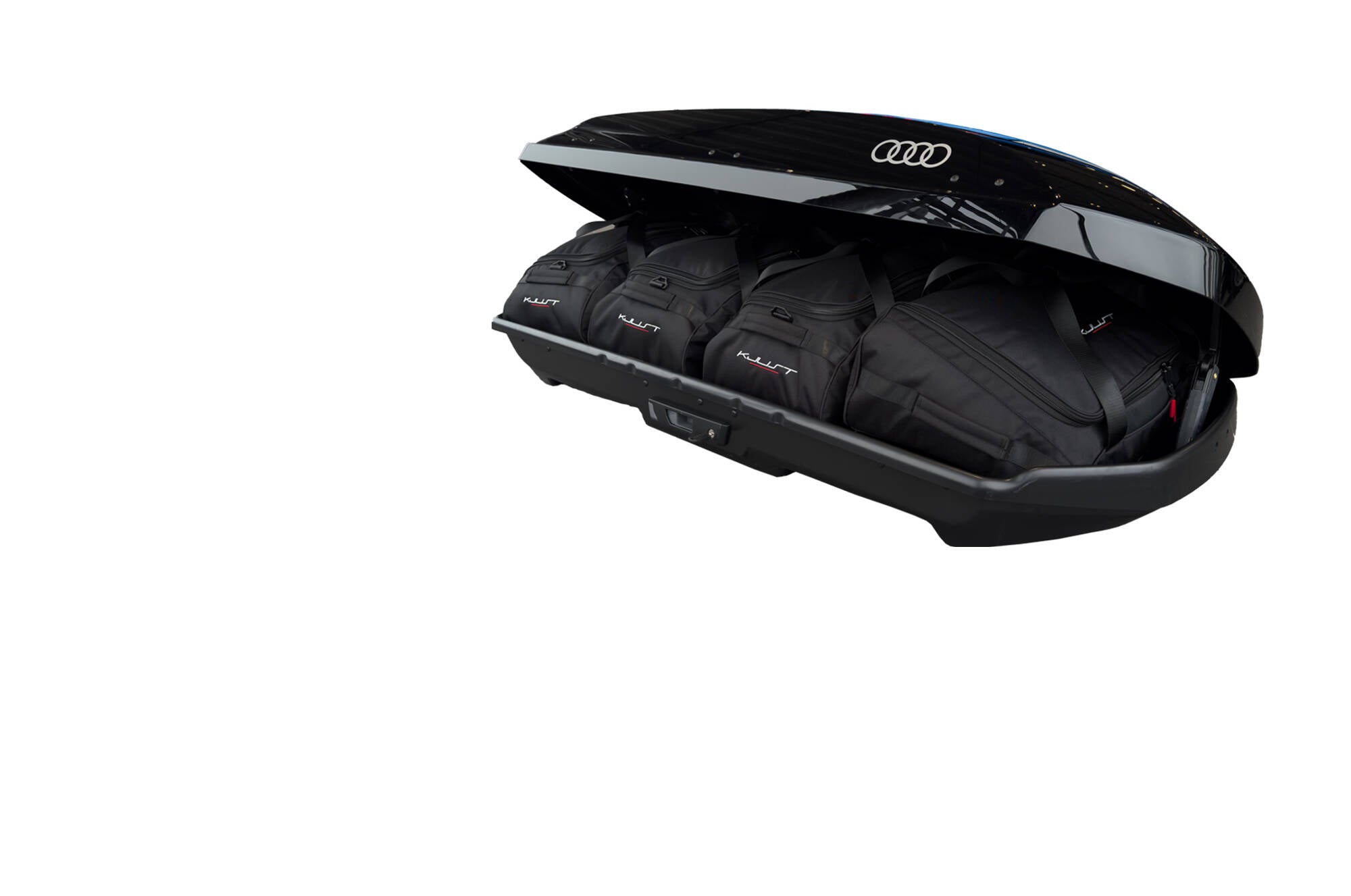AUDI 4K1071200Y9B 310L 4-delars väskset för takbox #färg_Svart