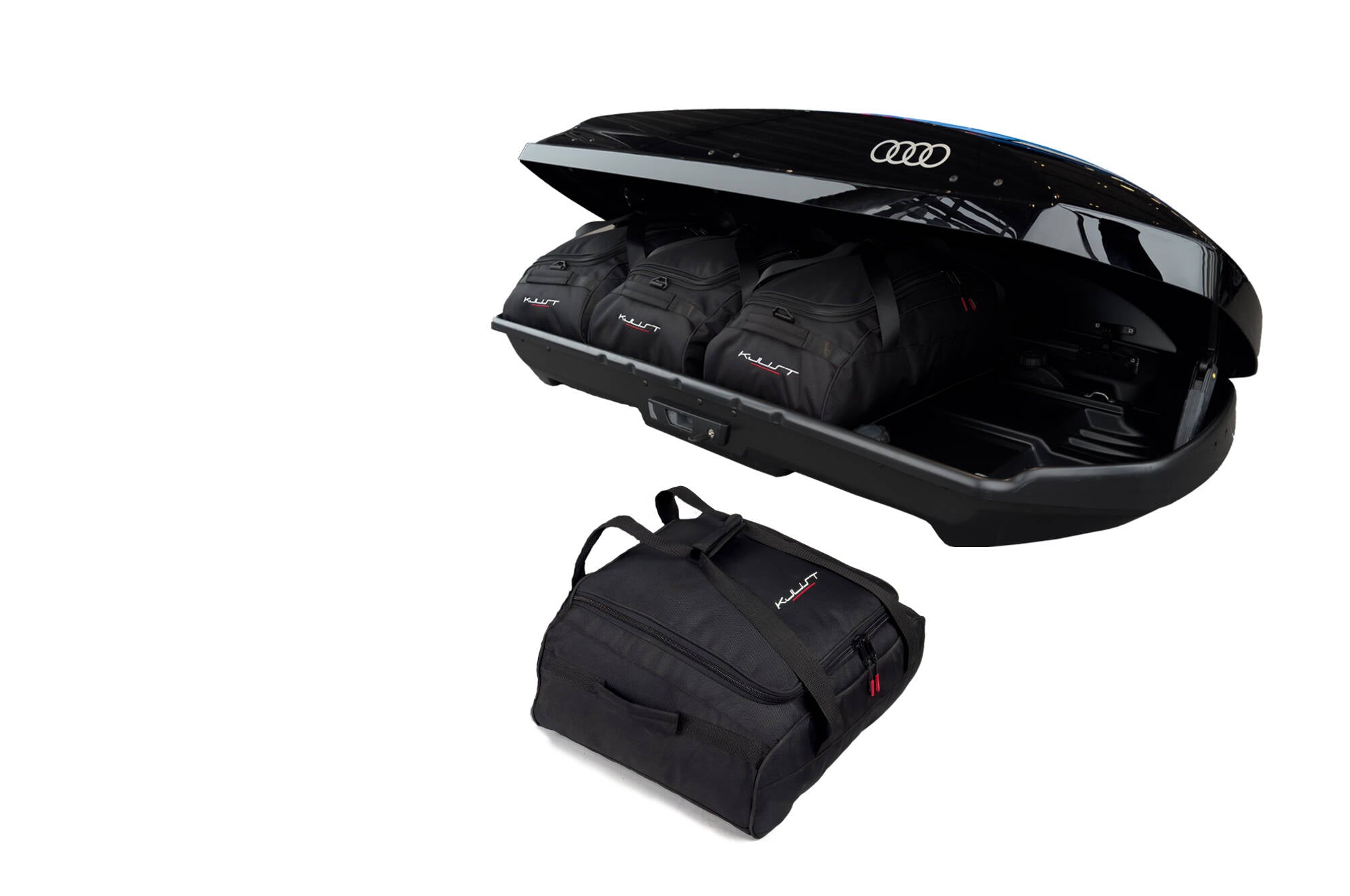AUDI 4K1071200Y9B 310L 4-delars väskset för takbox #färg_Svart