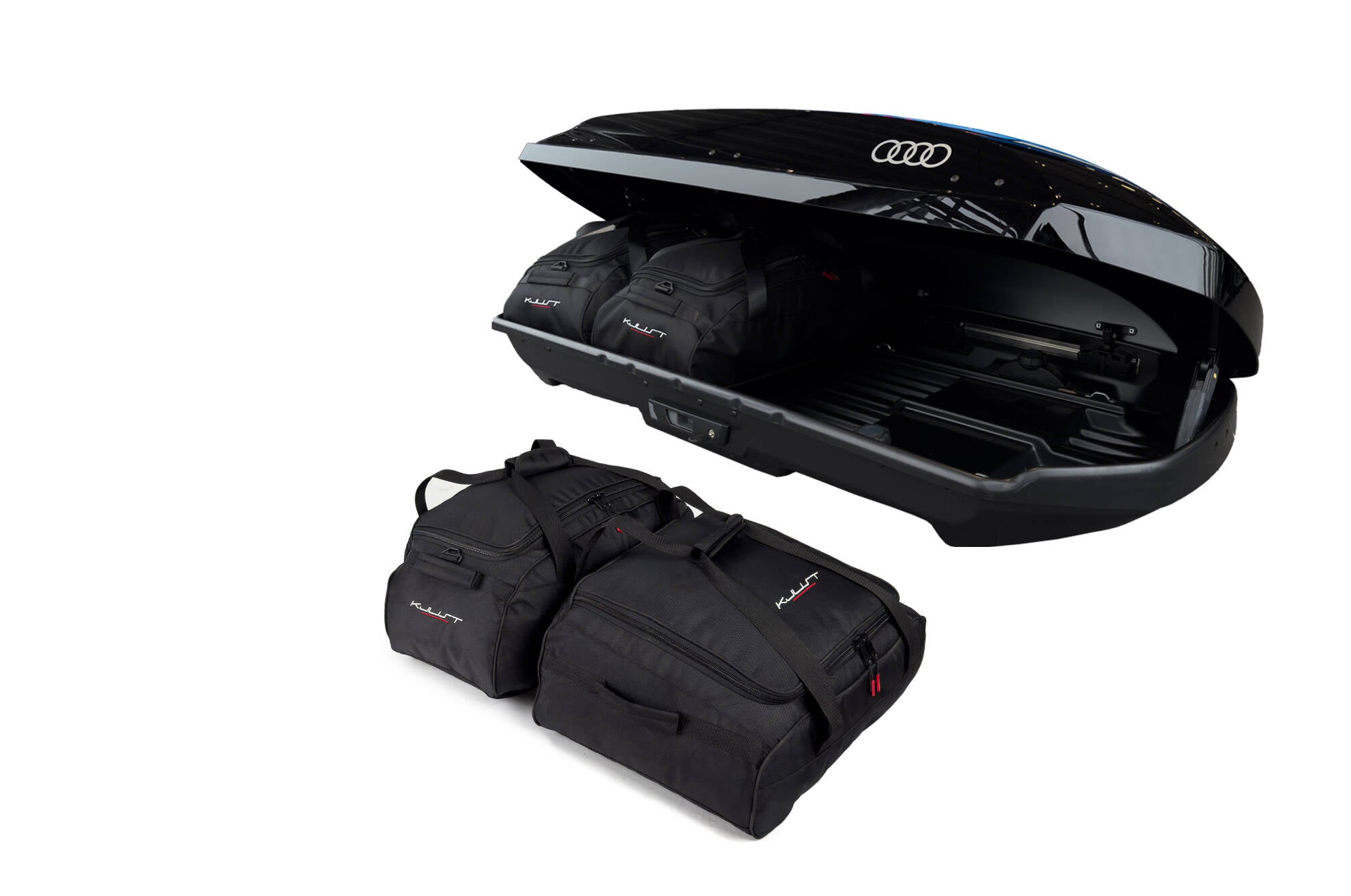 AUDI 4K1071200Y9B 310L 4-delars väskset för takbox #färg_Svart