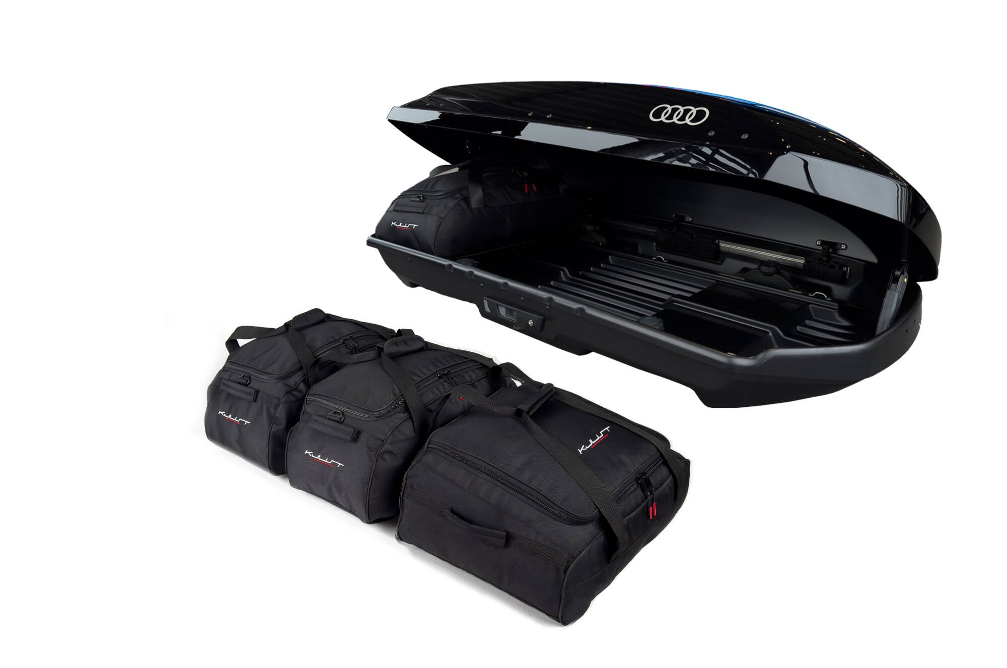 AUDI 4K1071200Y9B 310L 4-delars väskset för takbox #färg_Svart