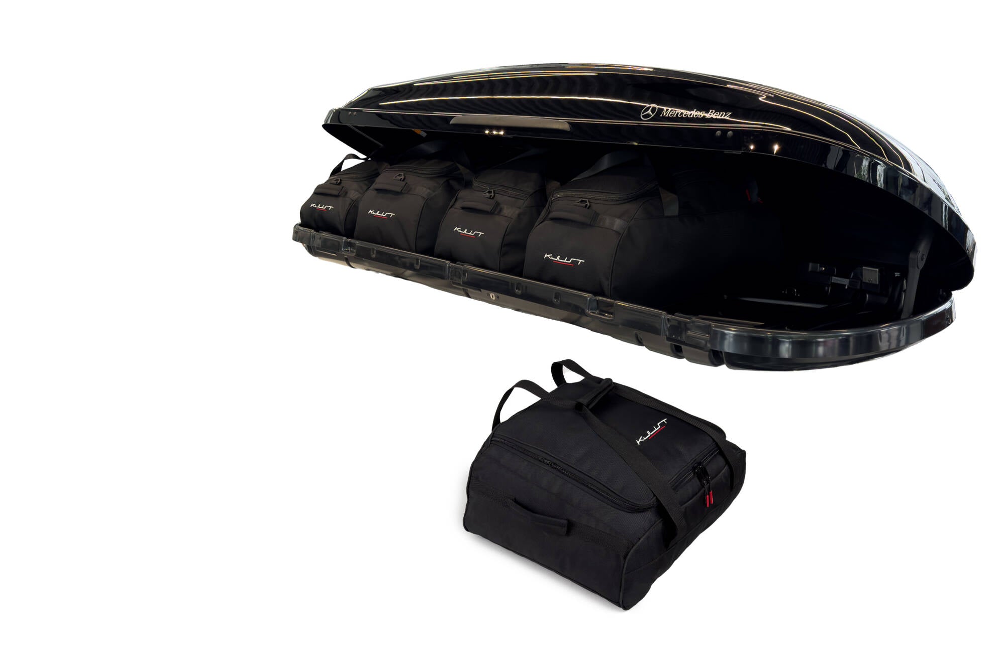 MERCEDES-BENZ A0008401200 450L 5-delars väskset för takbox #färg_Svart