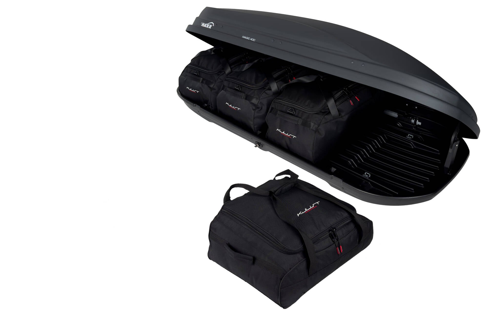 HAKR MAGIC 400 4-delars väskset för takbox #färg_Svart