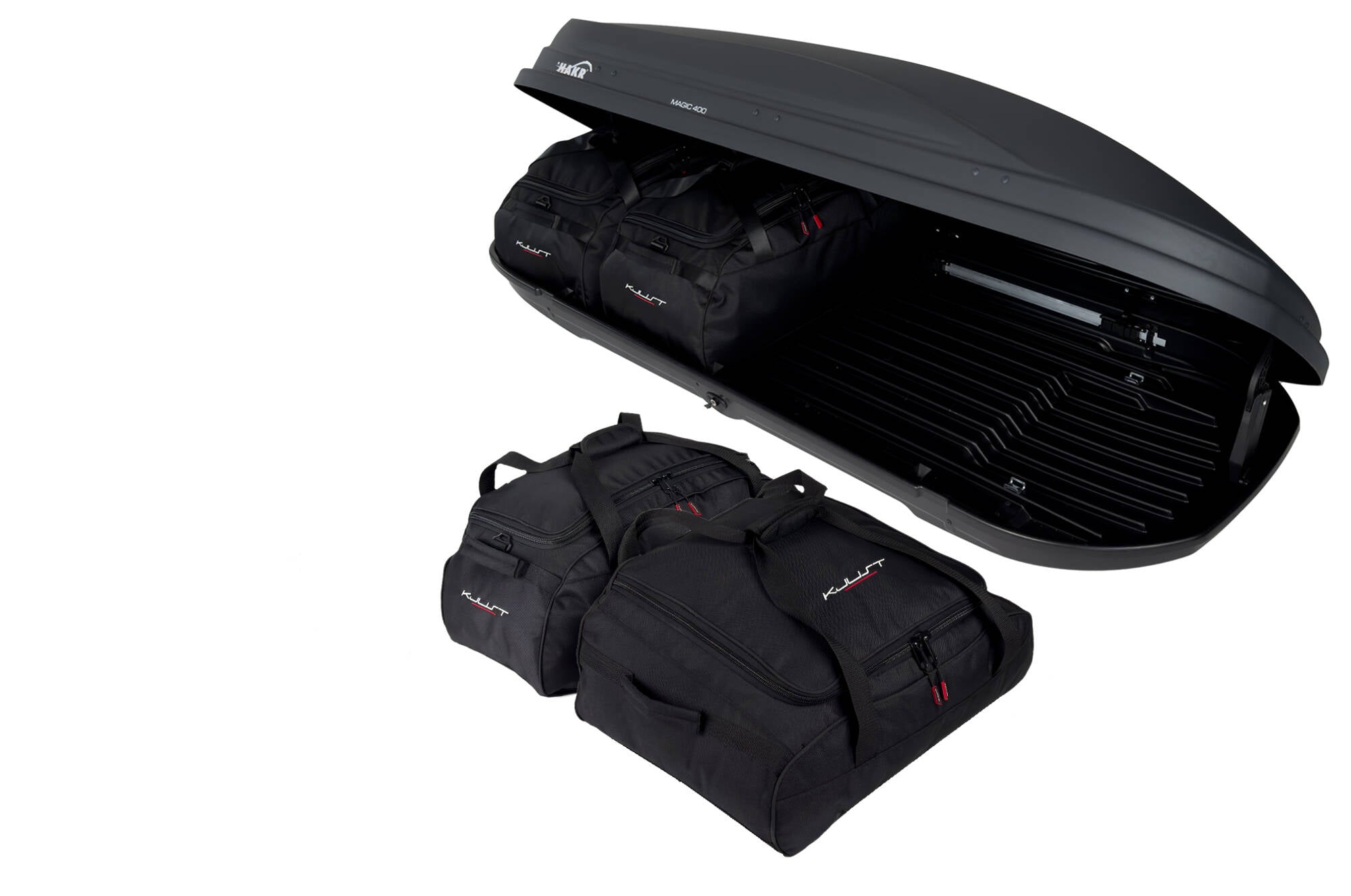 HAKR MAGIC 400 4-delars väskset för takbox #färg_Svart