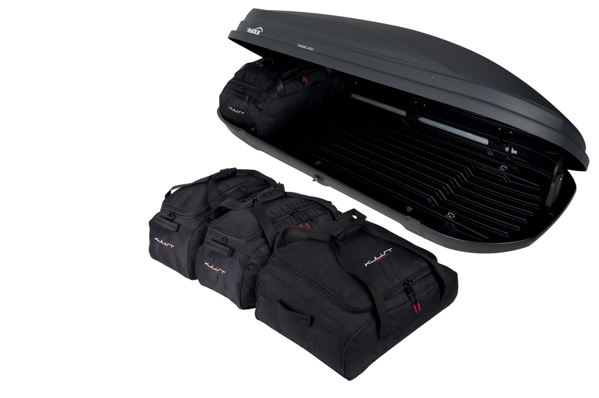 HAKR MAGIC 400 4-delars väskset för takbox #färg_Svart
