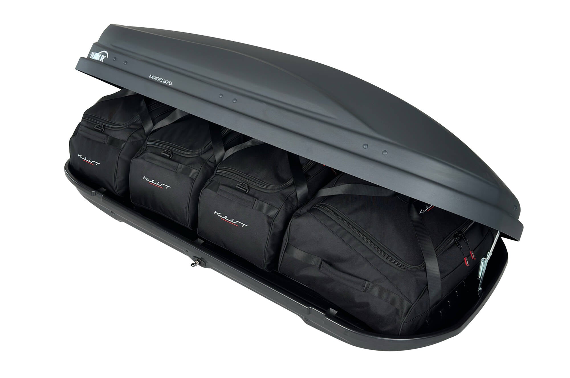 HAKR MAGIC 370 4-delars väskset för takbox #färg_Svart