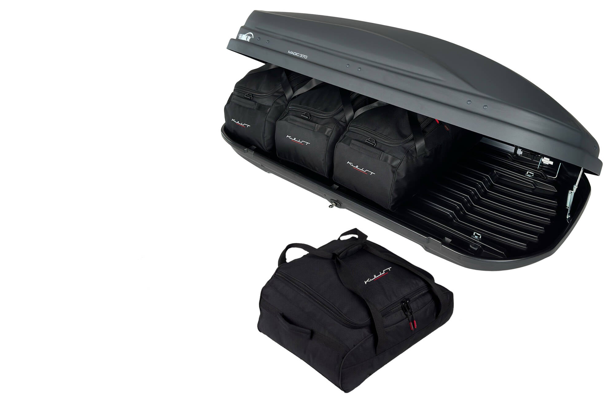 HAKR MAGIC 370 4-delars väskset för takbox #färg_Svart