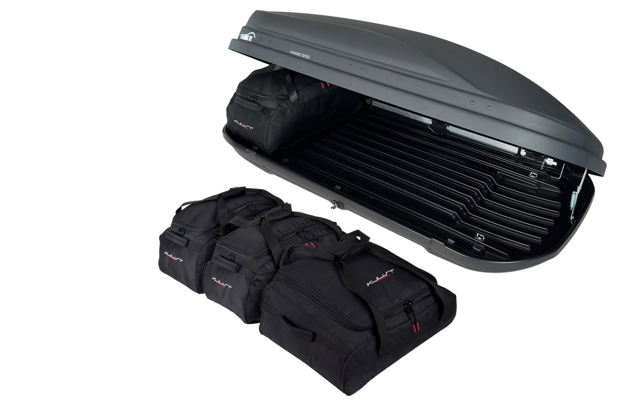 HAKR MAGIC 370 4-delars väskset för takbox #färg_Svart