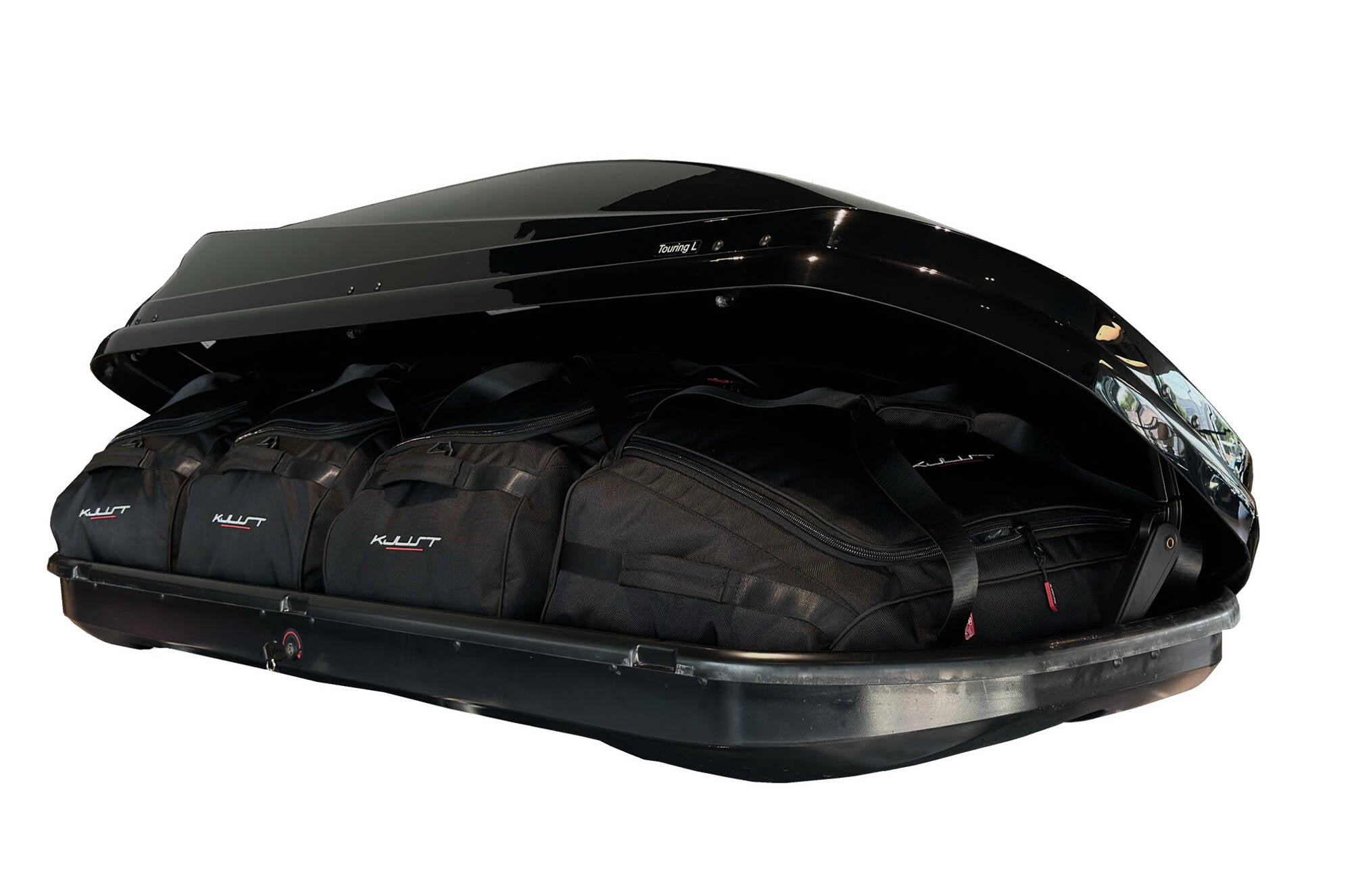 SEAT 000071200AB 420L 4-delars väskset för takbox #färg_Svart