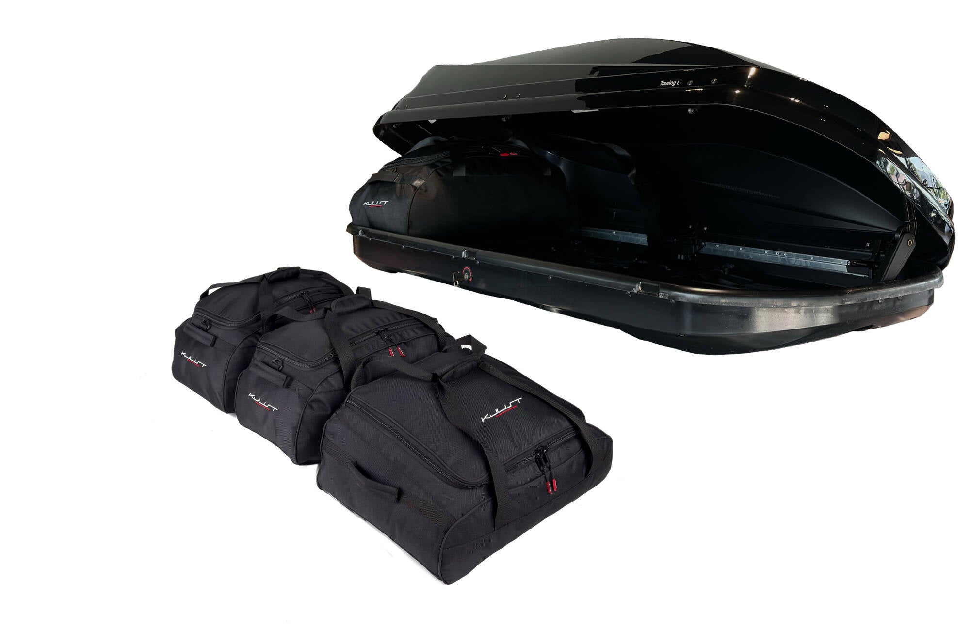 SEAT 000071200AB 420L 4-delars väskset för takbox #färg_Svart