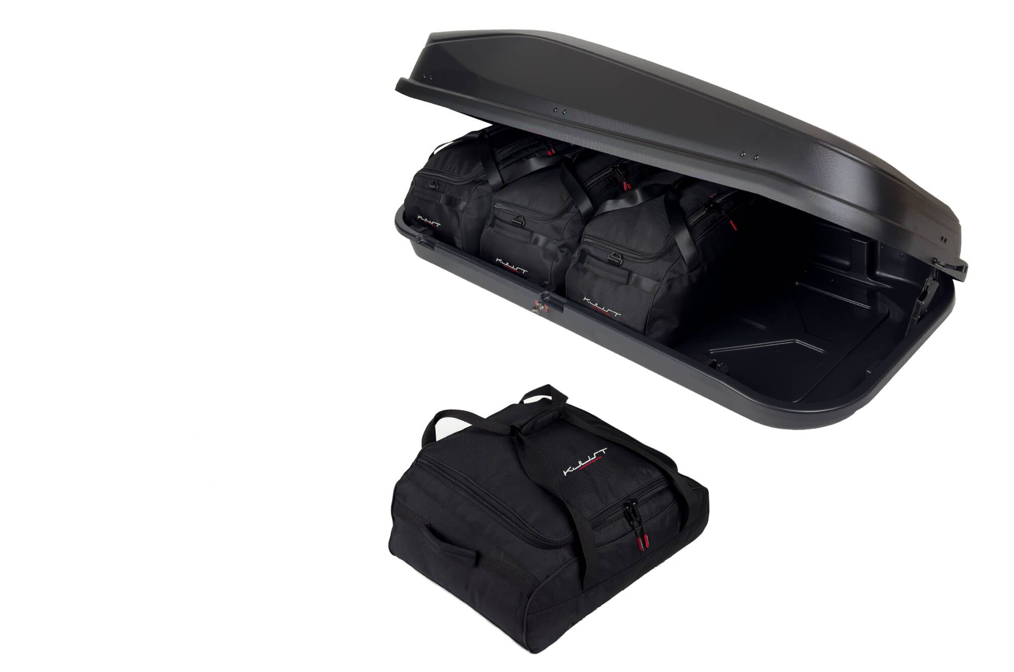 ALEO EASYLINE 430 4-delars väskset för takbox #färg_Svart