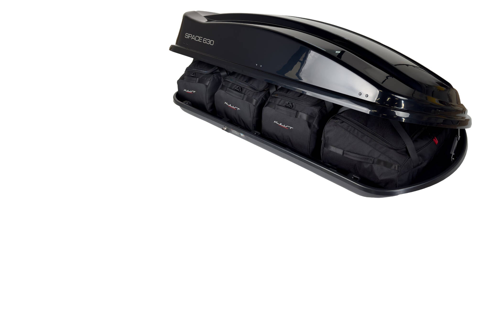 LEVUP SPACE 630 4-delars väskset för takbox #färg_Svart