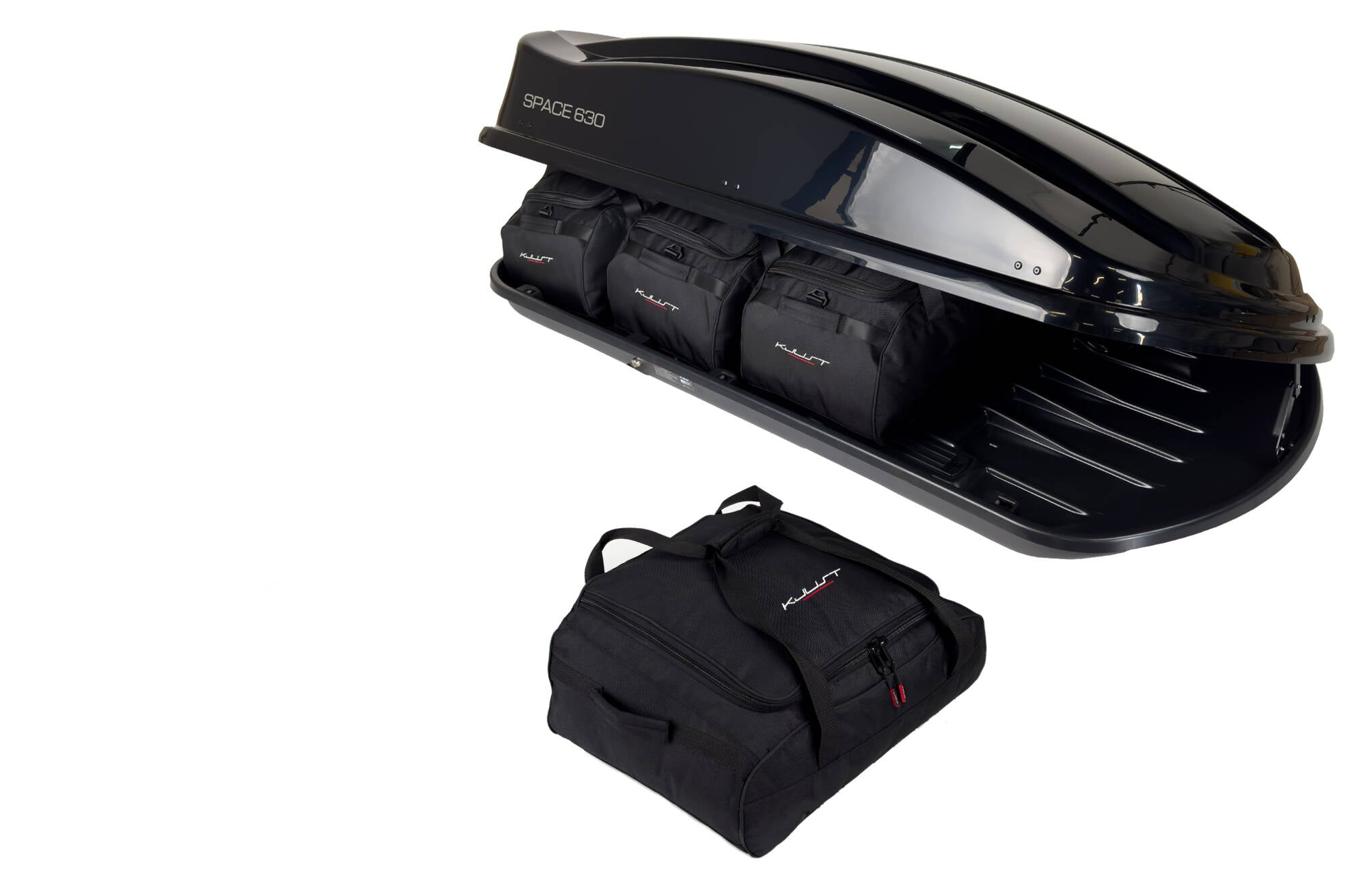 LEVUP SPACE 630 4-delars väskset för takbox #färg_Svart