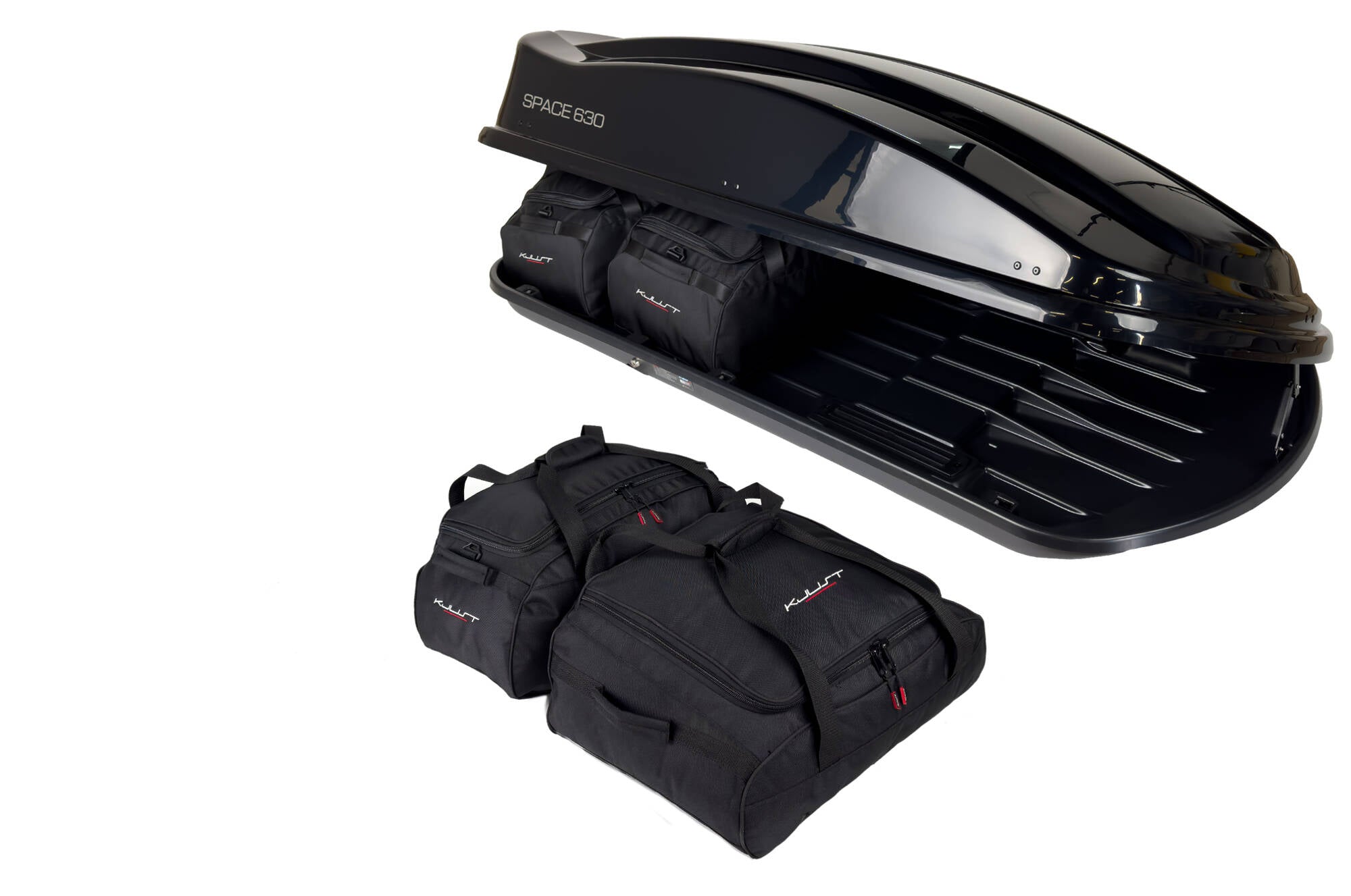 LEVUP SPACE 630 4-delars väskset för takbox #färg_Svart