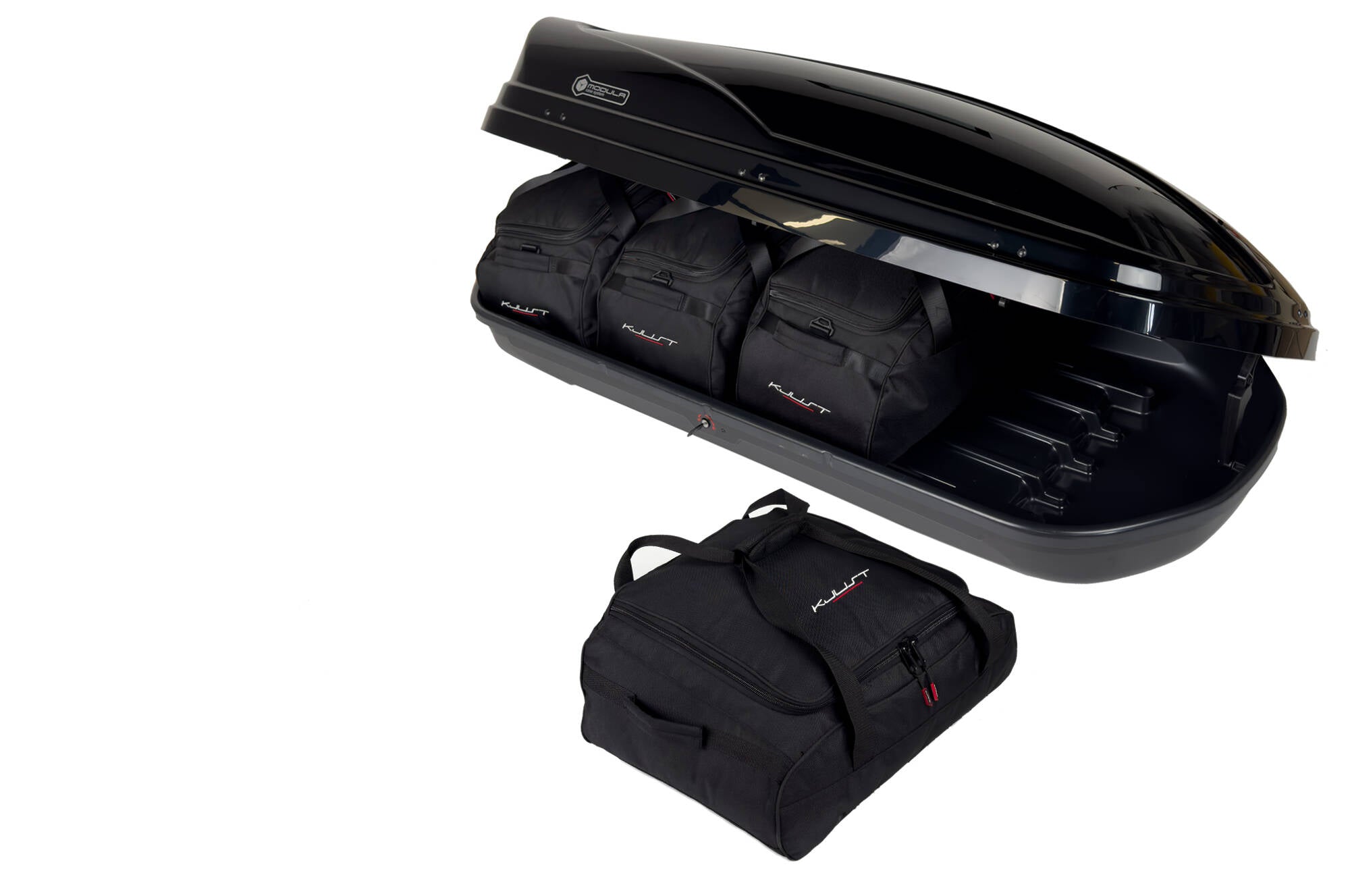 MODULA WEGO 450 4-delars väskset för takbox #färg_Svart