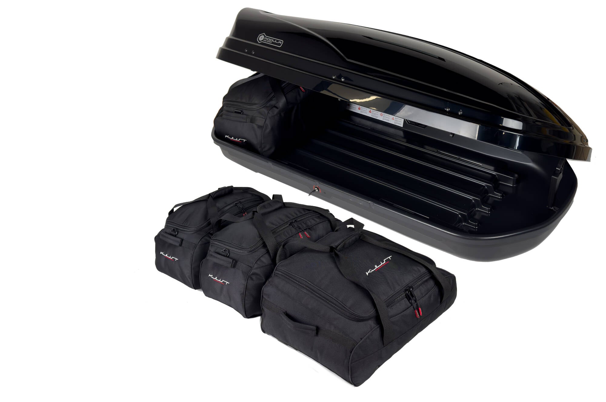 MODULA WEGO 450 4-delars väskset för takbox #färg_Svart