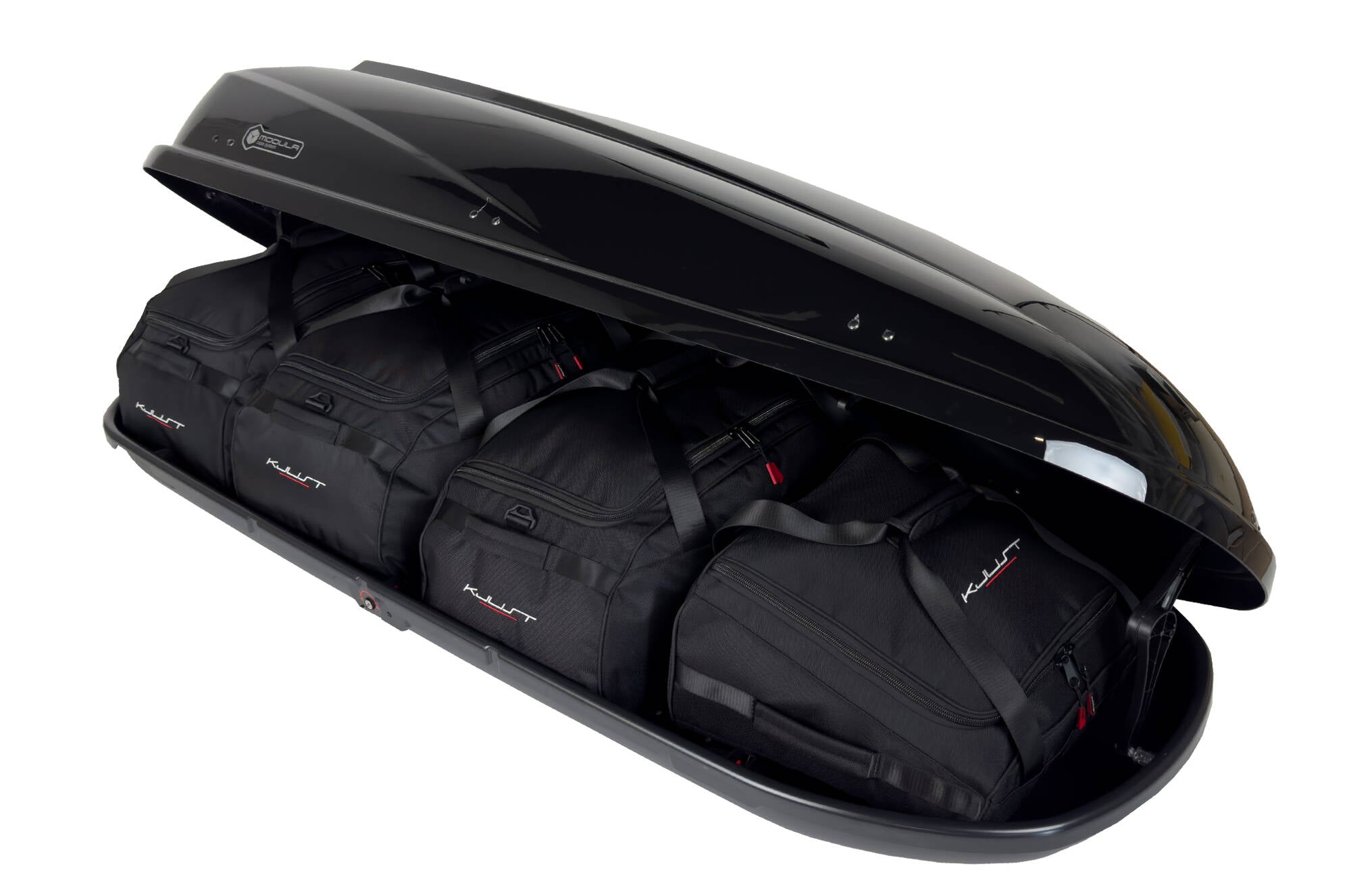 MODULA TRAVEL EASY 460 4-delars väskset för takbox #färg_Svart