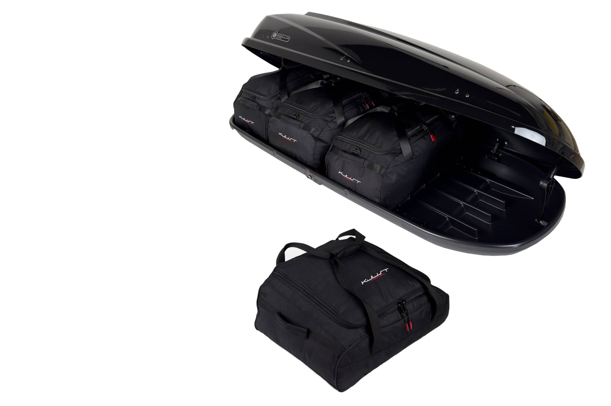 MODULA TRAVEL EASY 460 4-delars väskset för takbox #färg_Svart