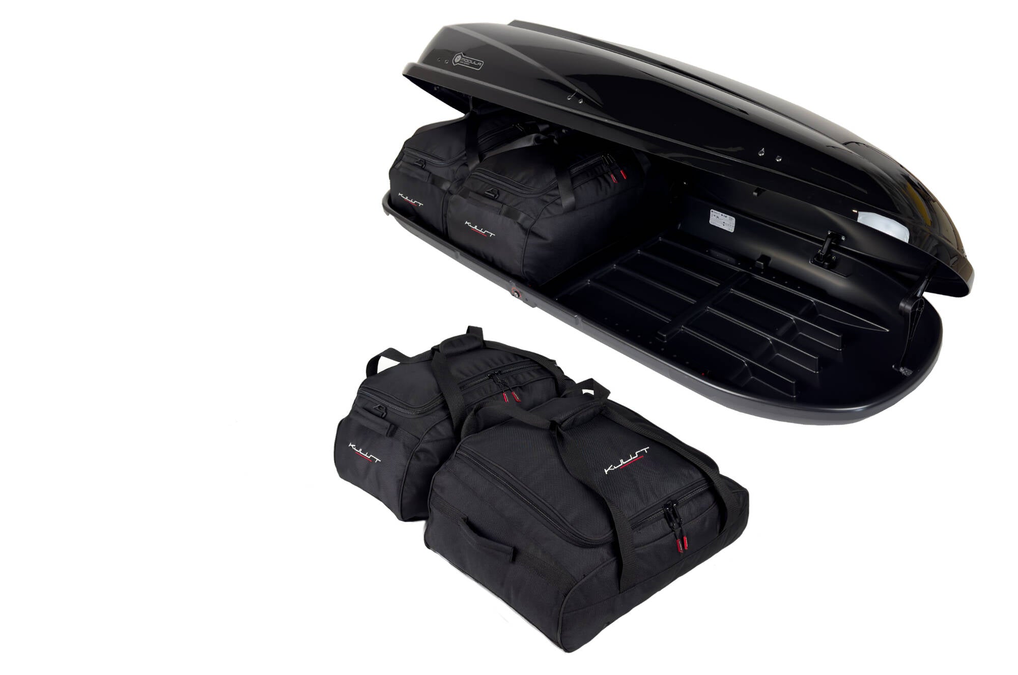 MODULA TRAVEL EASY 460 4-delars väskset för takbox #färg_Svart