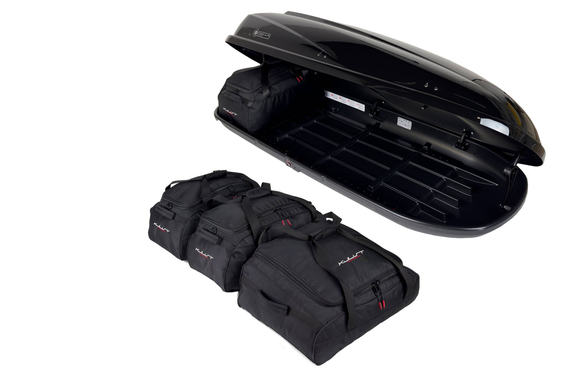 MODULA TRAVEL EASY 460 4-delars väskset för takbox #färg_Svart