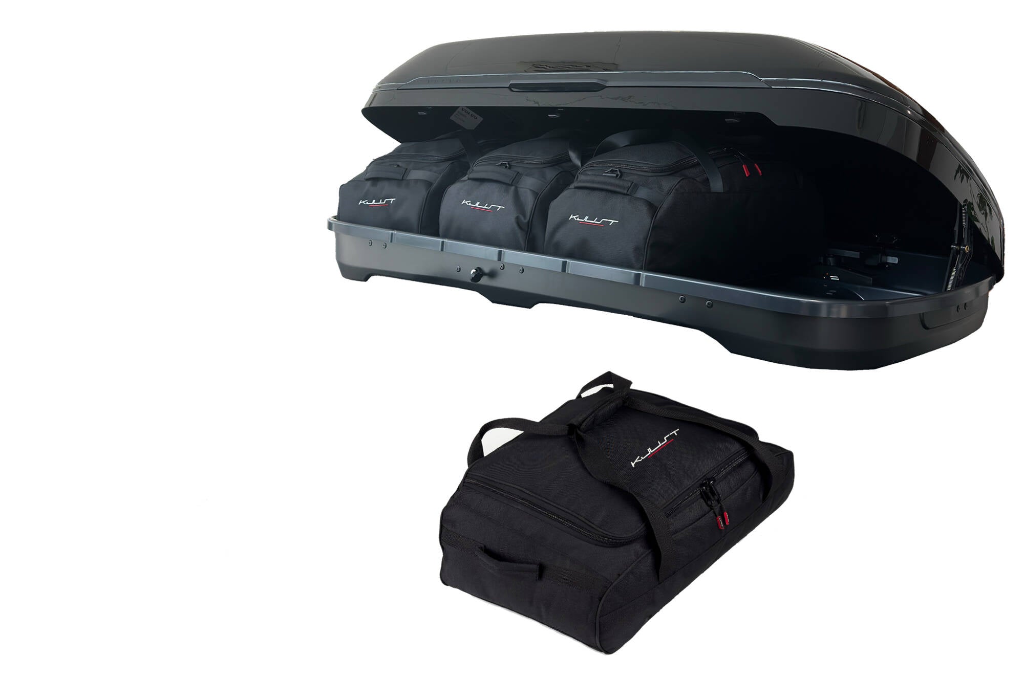 VOLVO TRAVEL 400 4-delars väskset för takbox #färg_Svart