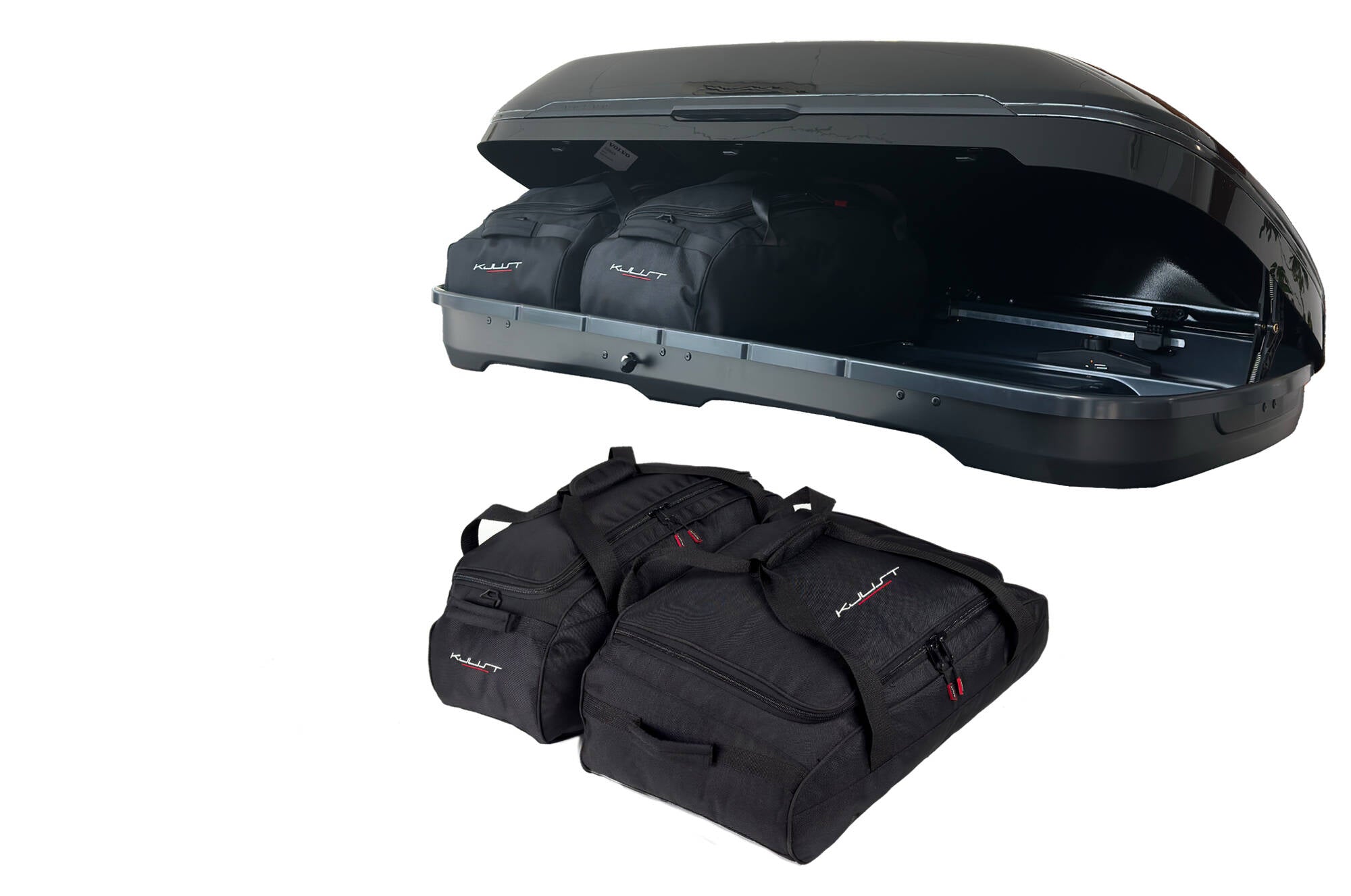 VOLVO TRAVEL 400 4-delars väskset för takbox #färg_Svart