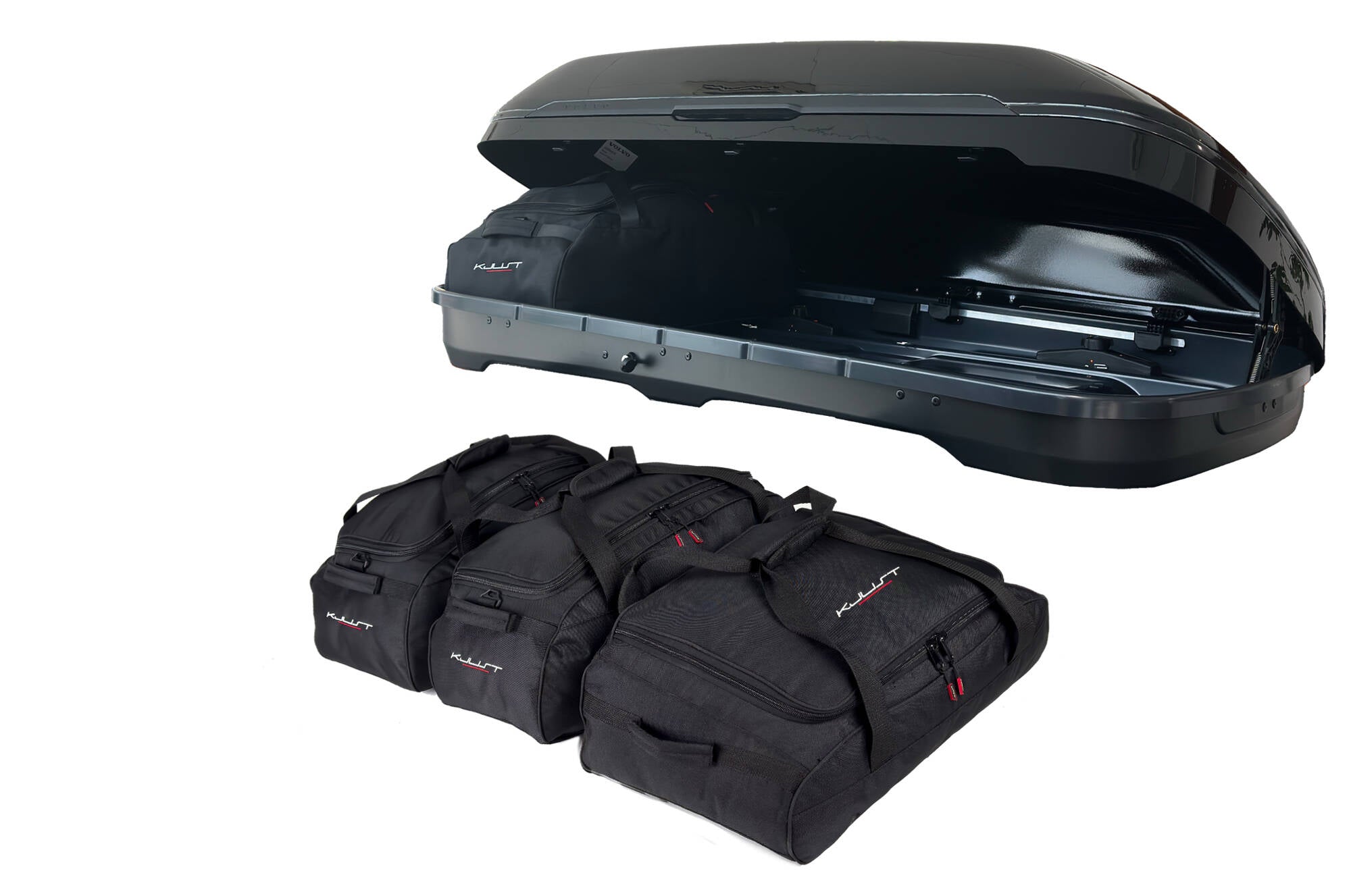 VOLVO TRAVEL 400 4-delars väskset för takbox #färg_Svart