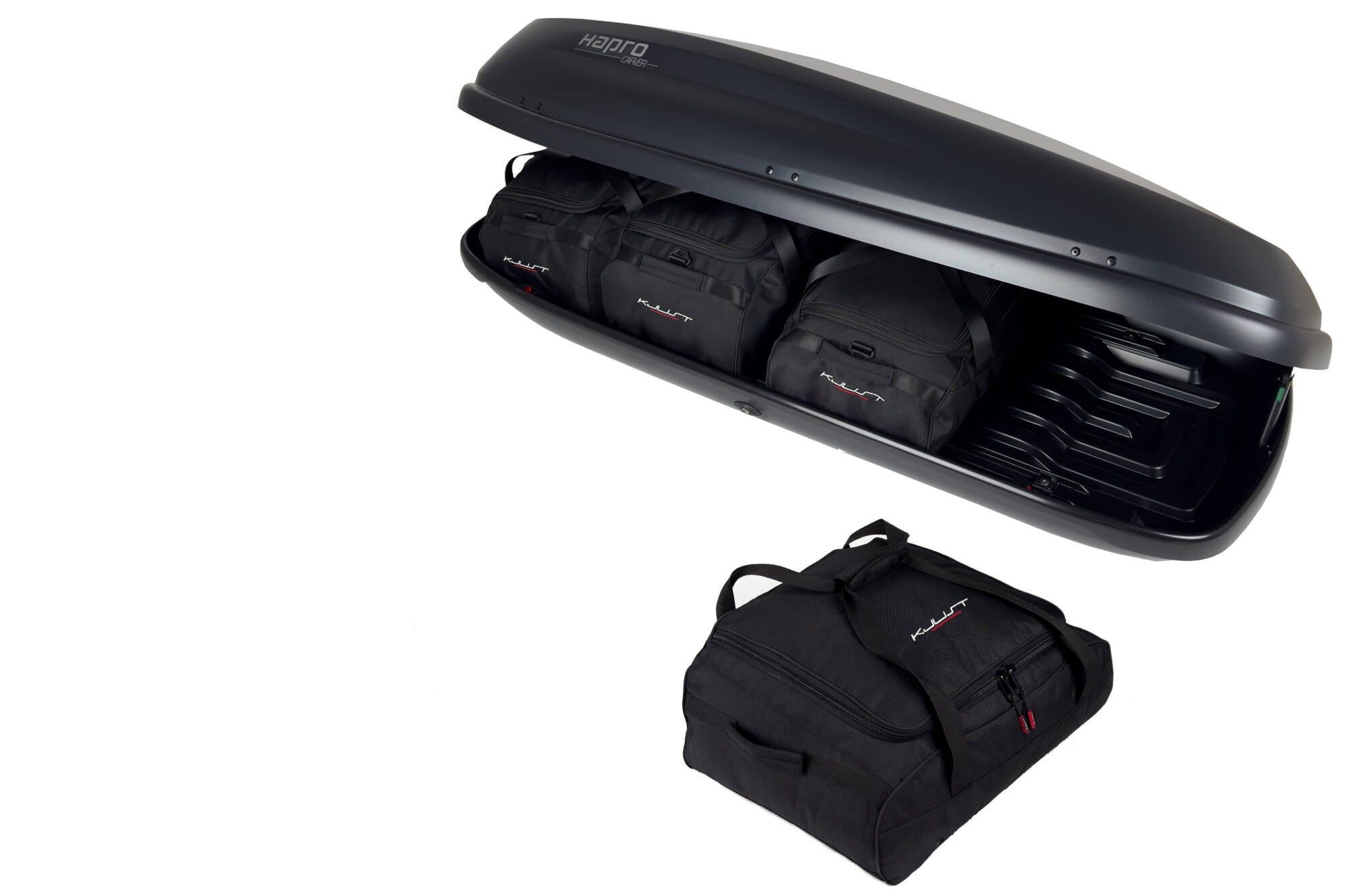 HAPRO CARVER 6.5 4-delars väskset för takbox #färg_Svart