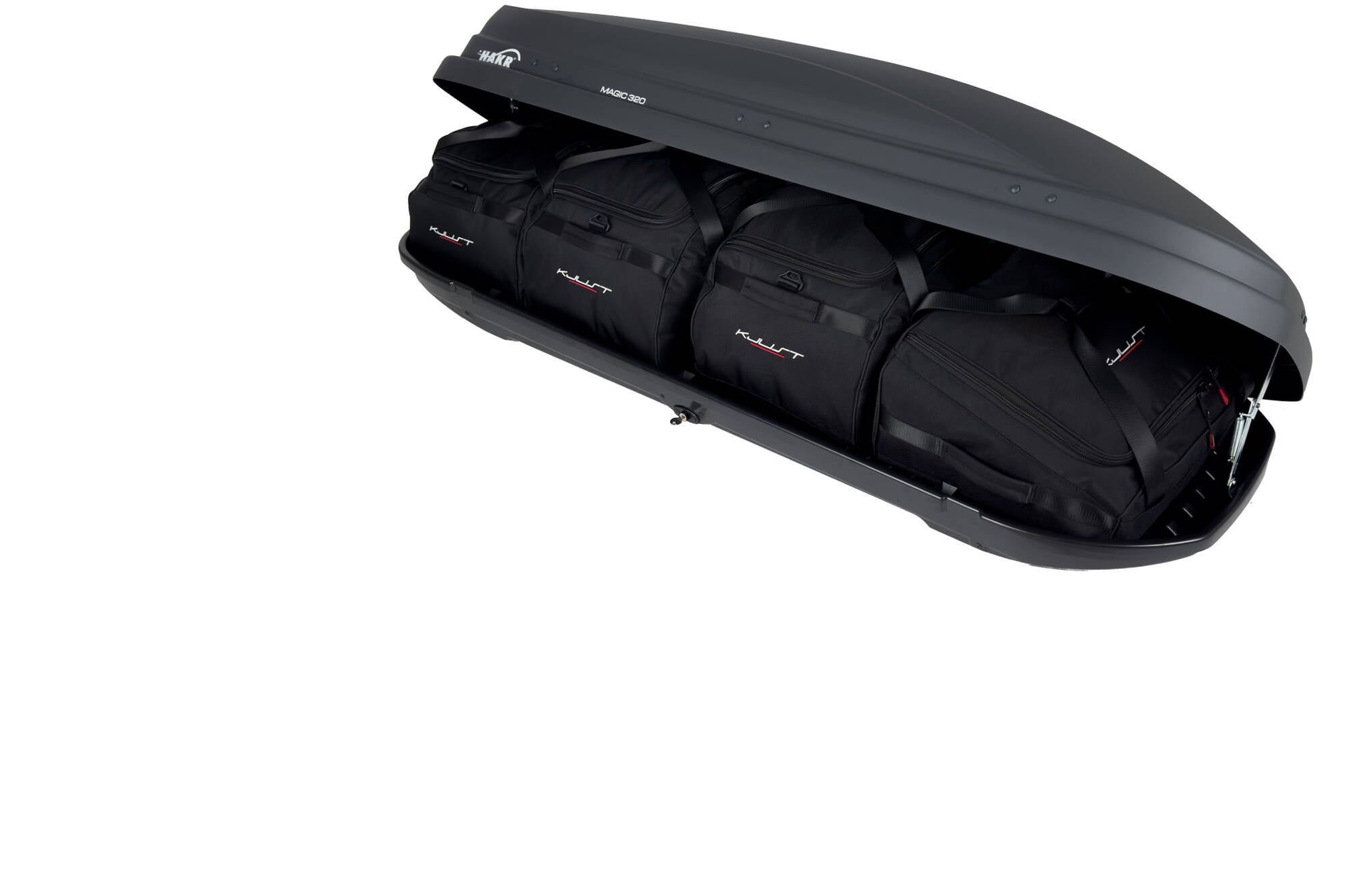 HAKR MAGIC 320 4-delars väskset för takbox #färg_Svart