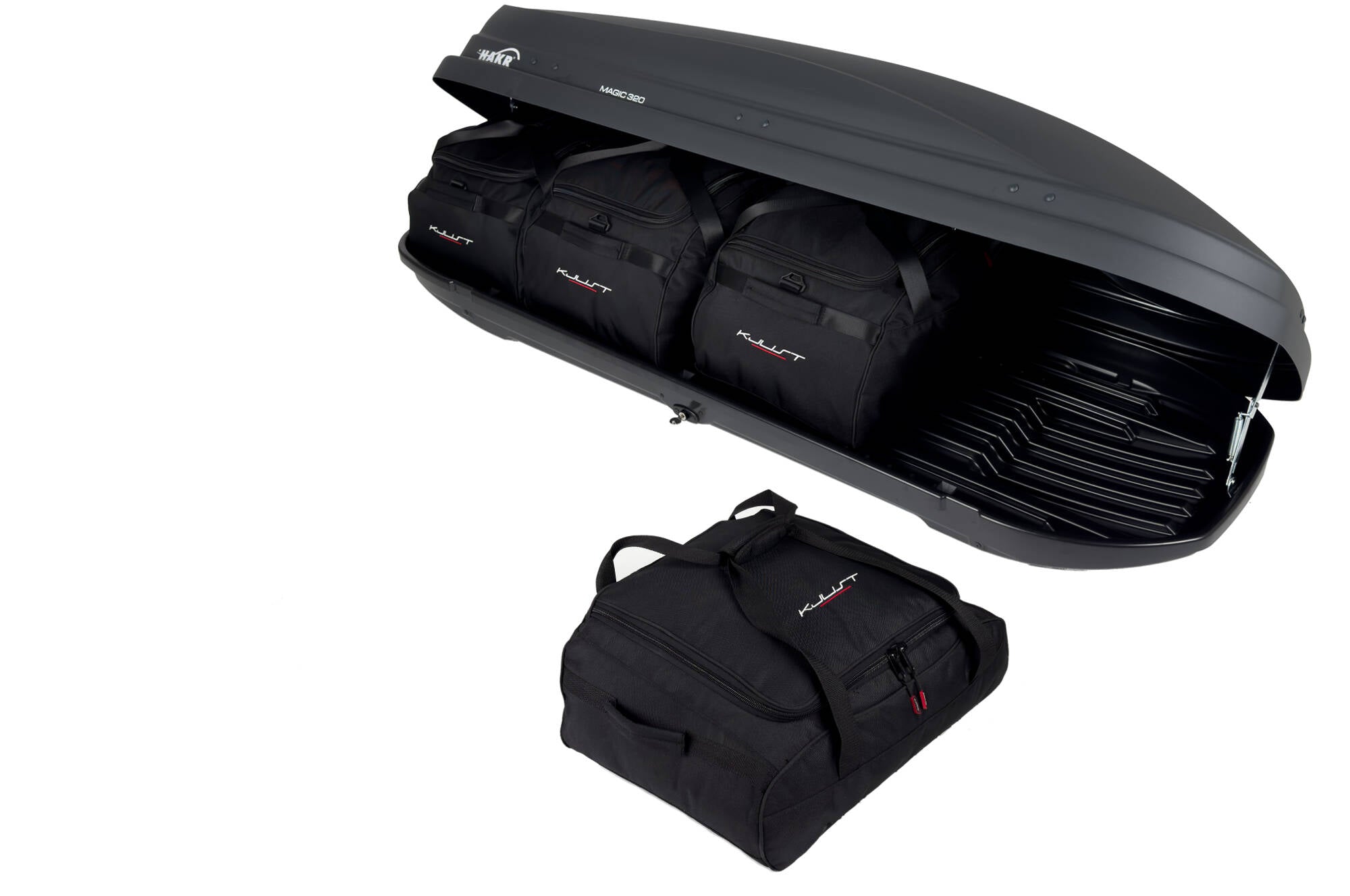HAKR MAGIC 320 4-delars väskset för takbox #färg_Svart