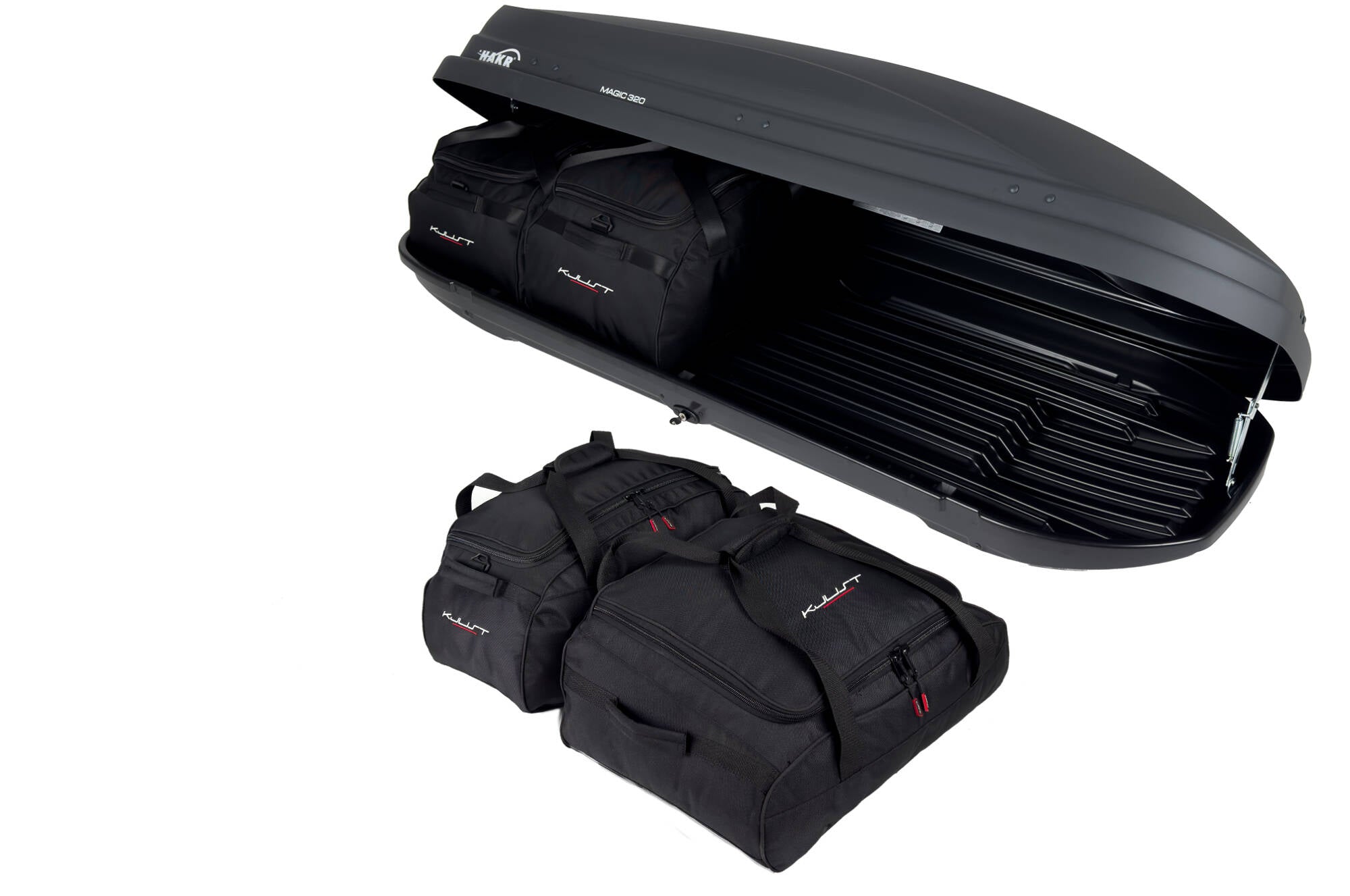 HAKR MAGIC 320 4-delars väskset för takbox #färg_Svart