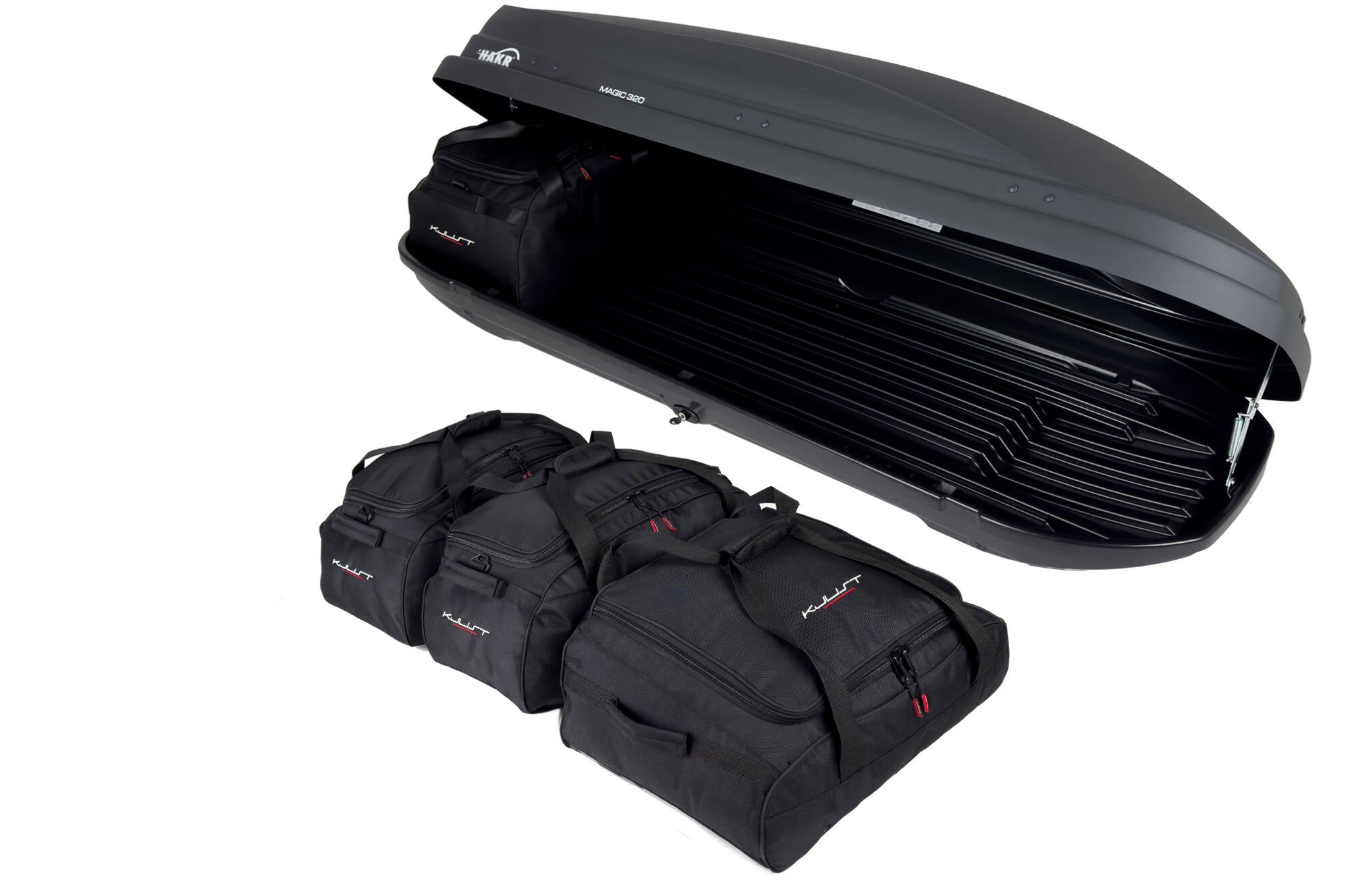 HAKR MAGIC 320 4-delars väskset för takbox #färg_Svart