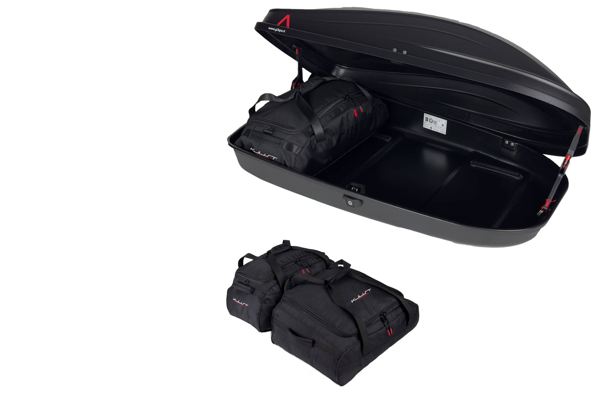 G3 SPARK 320 3-delars väskset för takbox #färg_Svart