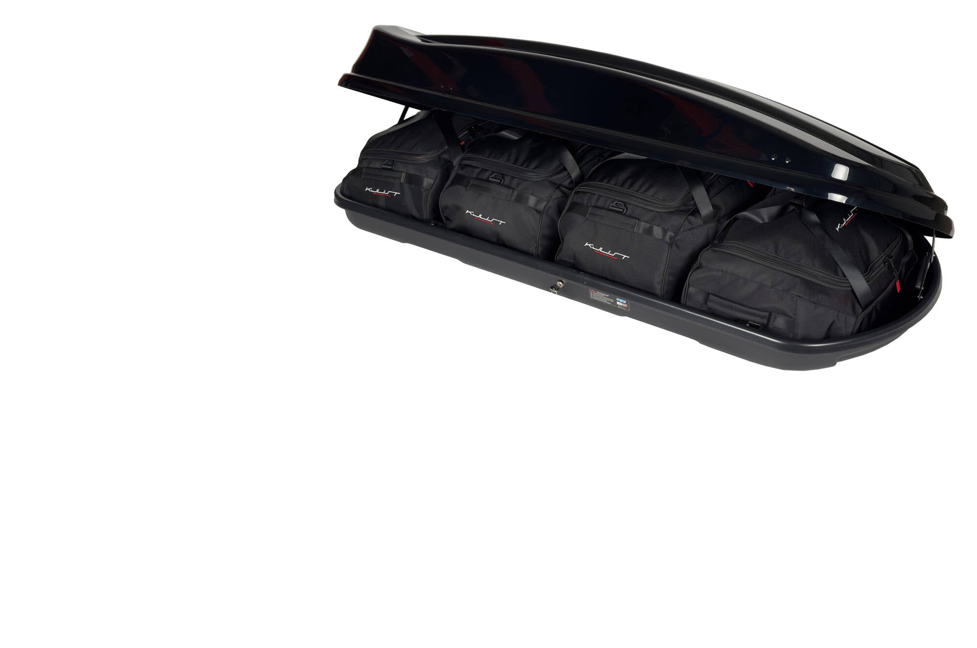 LEVUP SPACE 430 DUO 4-delars väskset för takbox #färg_Svart