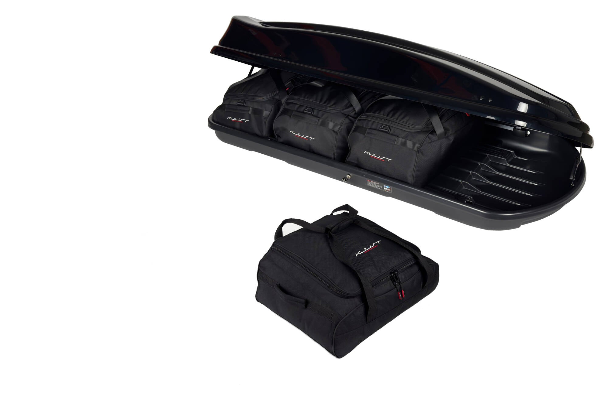 LEVUP SPACE 430 DUO 4-delars väskset för takbox #färg_Svart