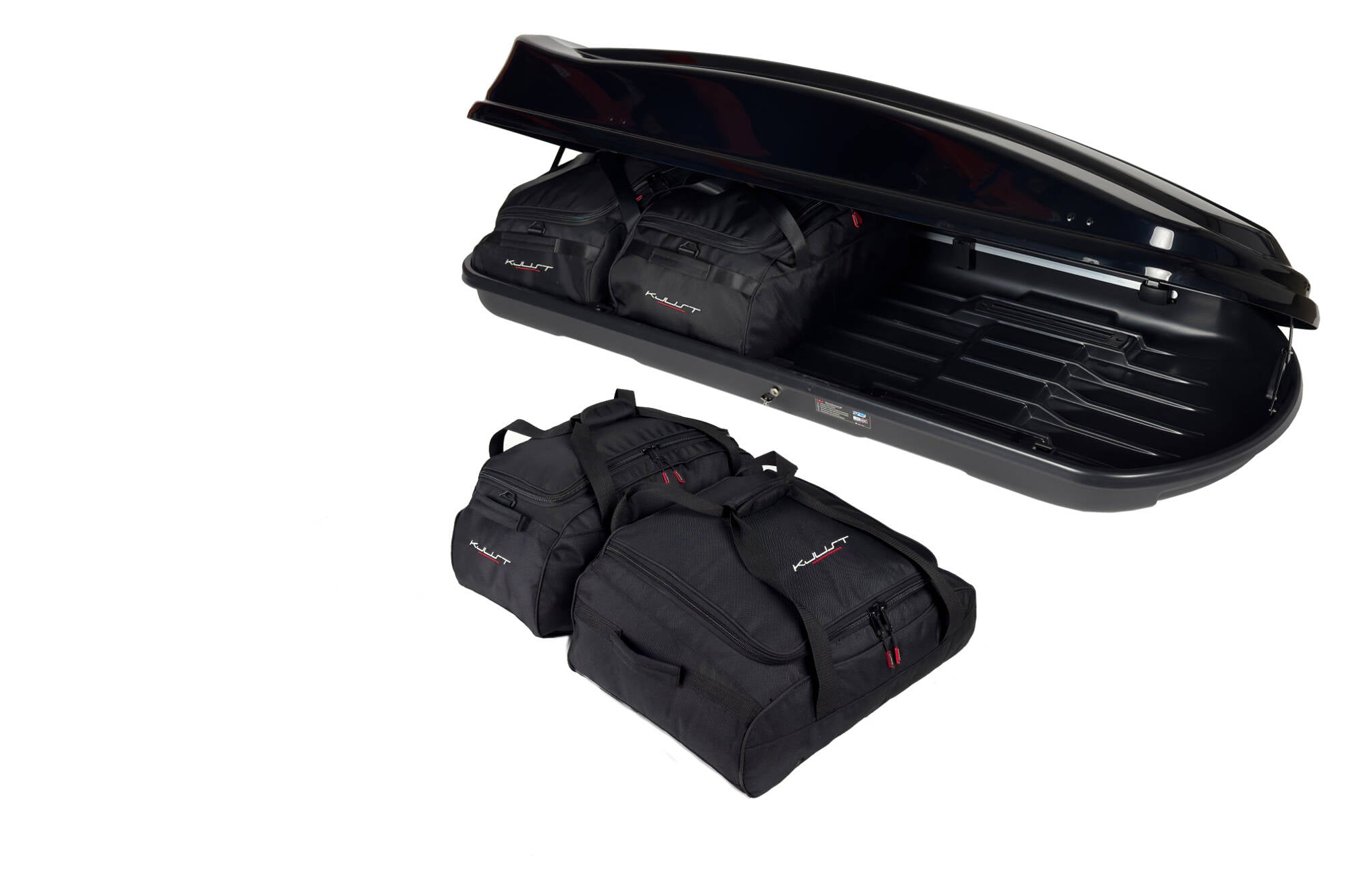 LEVUP SPACE 430 DUO 4-delars väskset för takbox #färg_Svart