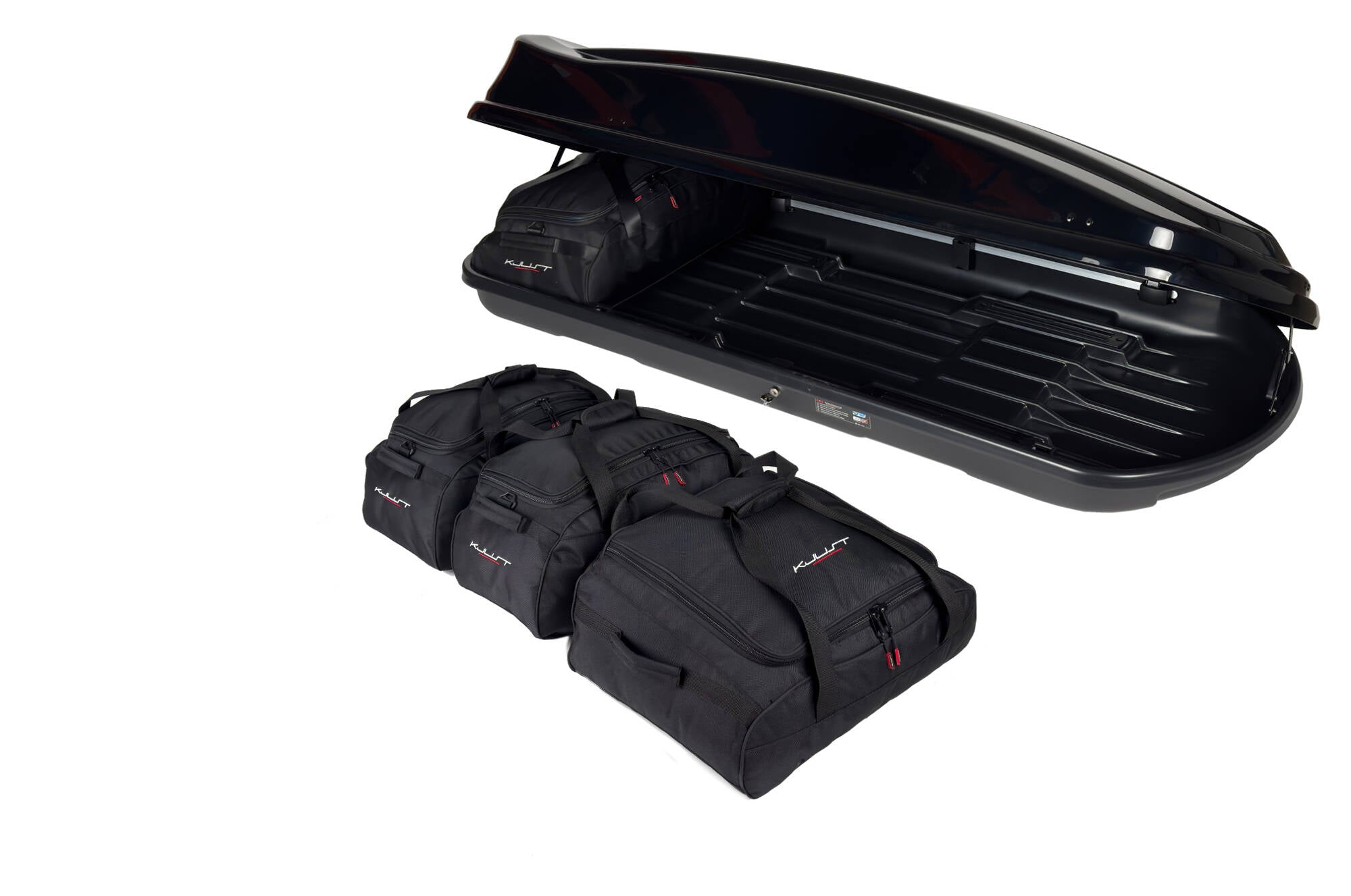 LEVUP SPACE 430 DUO 4-delars väskset för takbox #färg_Svart