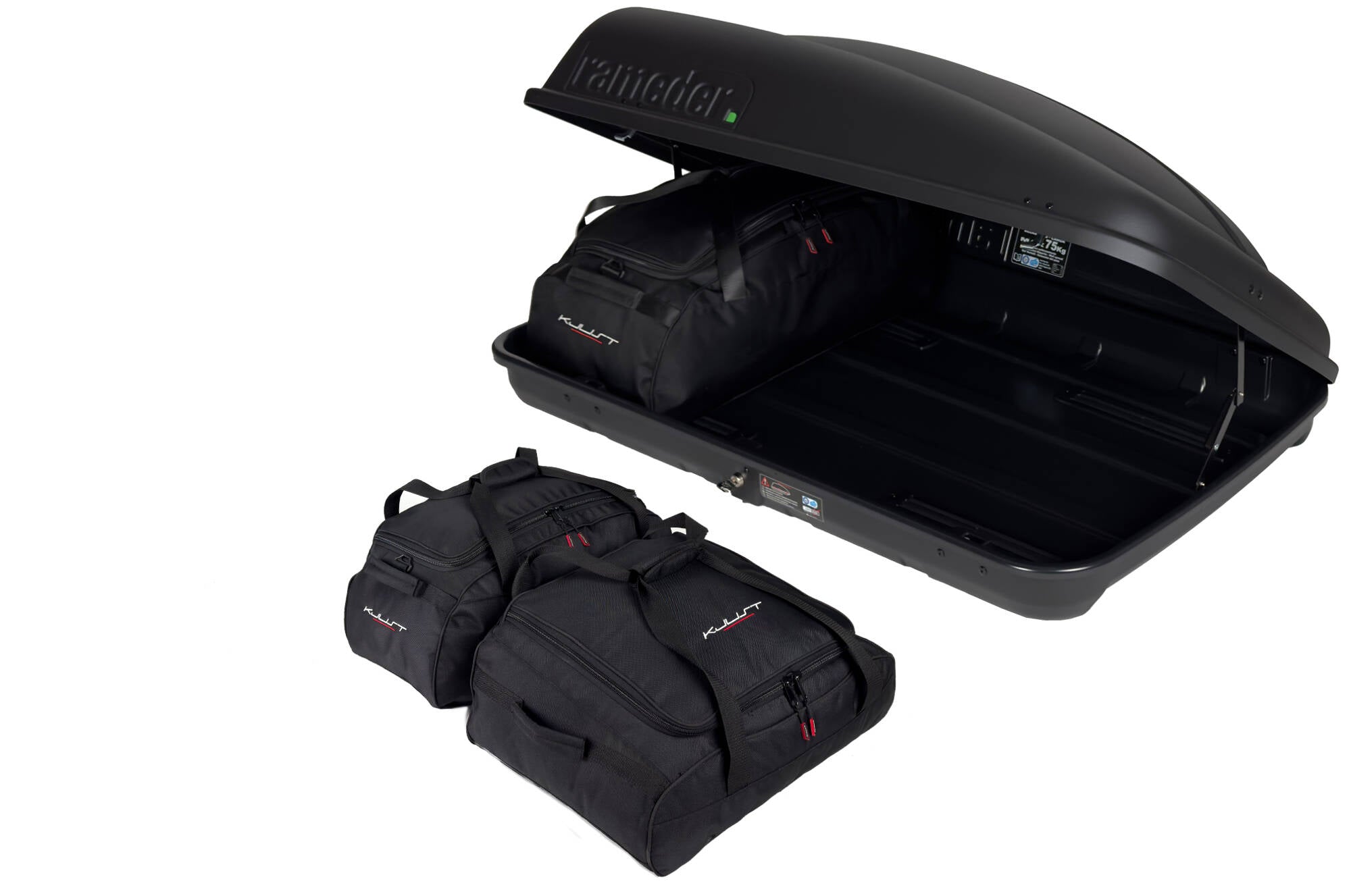 RAMEDER TOPBOX 350 3-delars väskset för takbox #färg_Svart