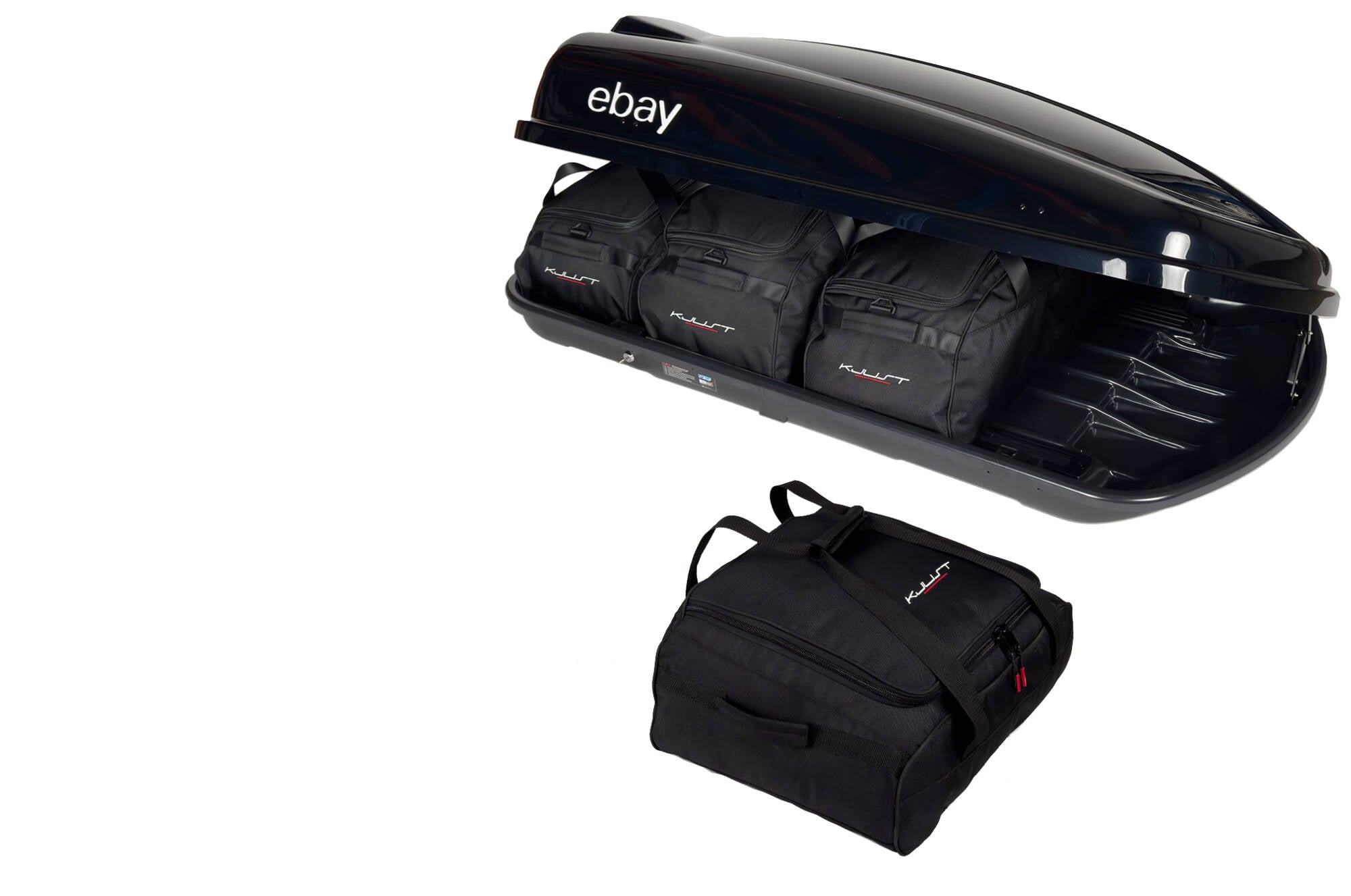 LEVUP EBAY EDITION 420 4-delars väskset för takbox #färg_Svart